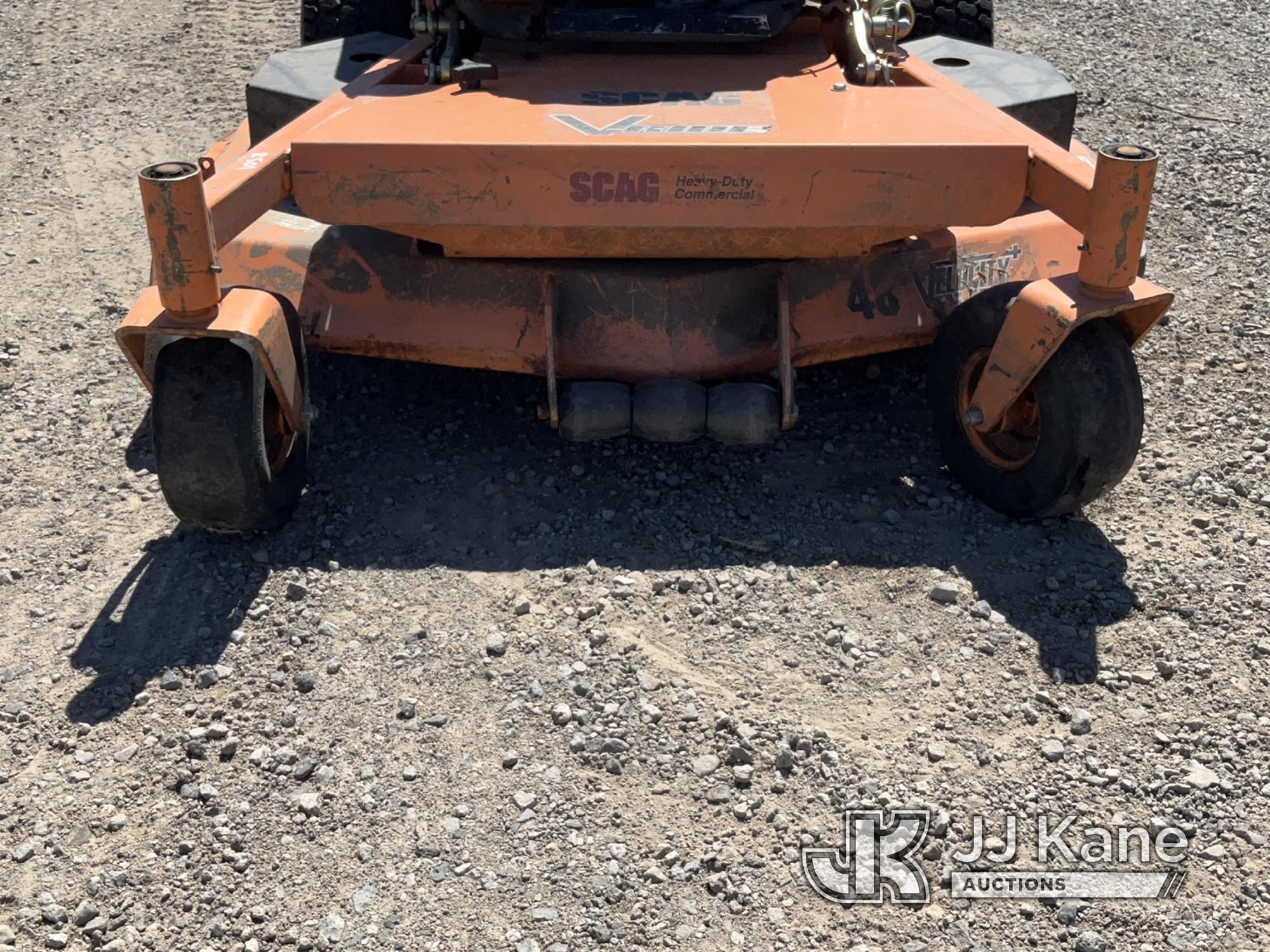 (Tracy-Clark, NV) 2016 Scag V-Ride Zero Turn Riding Mower Condition Unkown, No Key, Missing S/N Plac