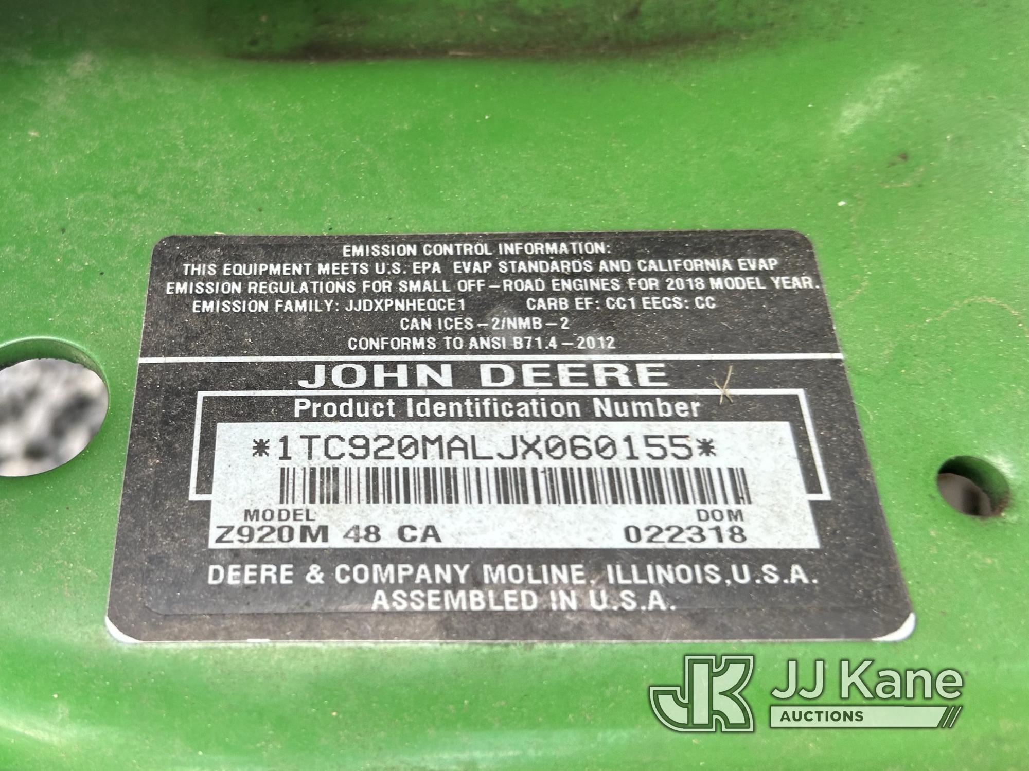 (Ephrata, WA) 2019 John Deere Z920M Lawn Mower Runs & Moves & Operates