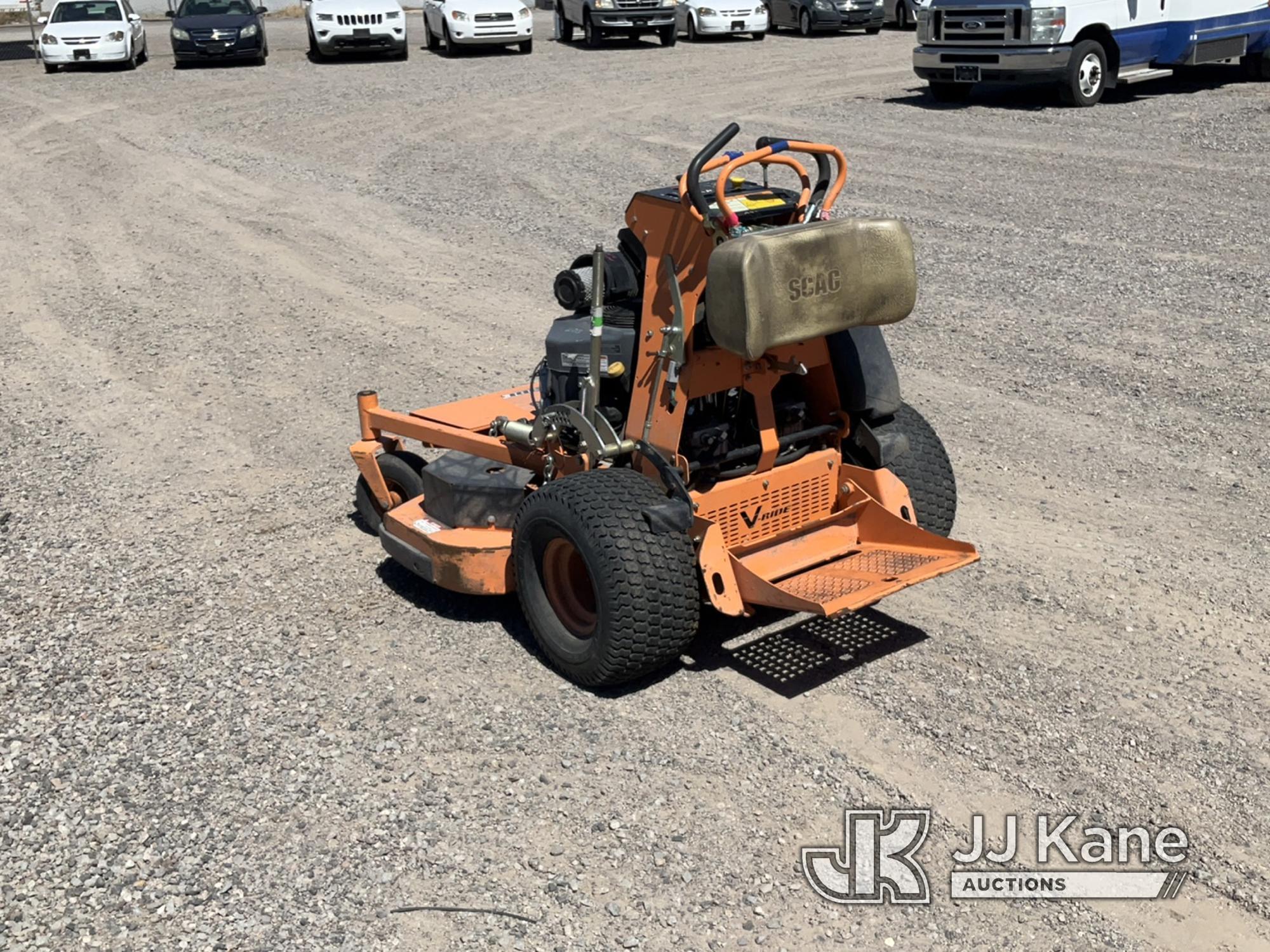 (Tracy-Clark, NV) 2016 Scag V-Ride Zero Turn Riding Mower Condition Unkown, No Key, Missing S/N Plac