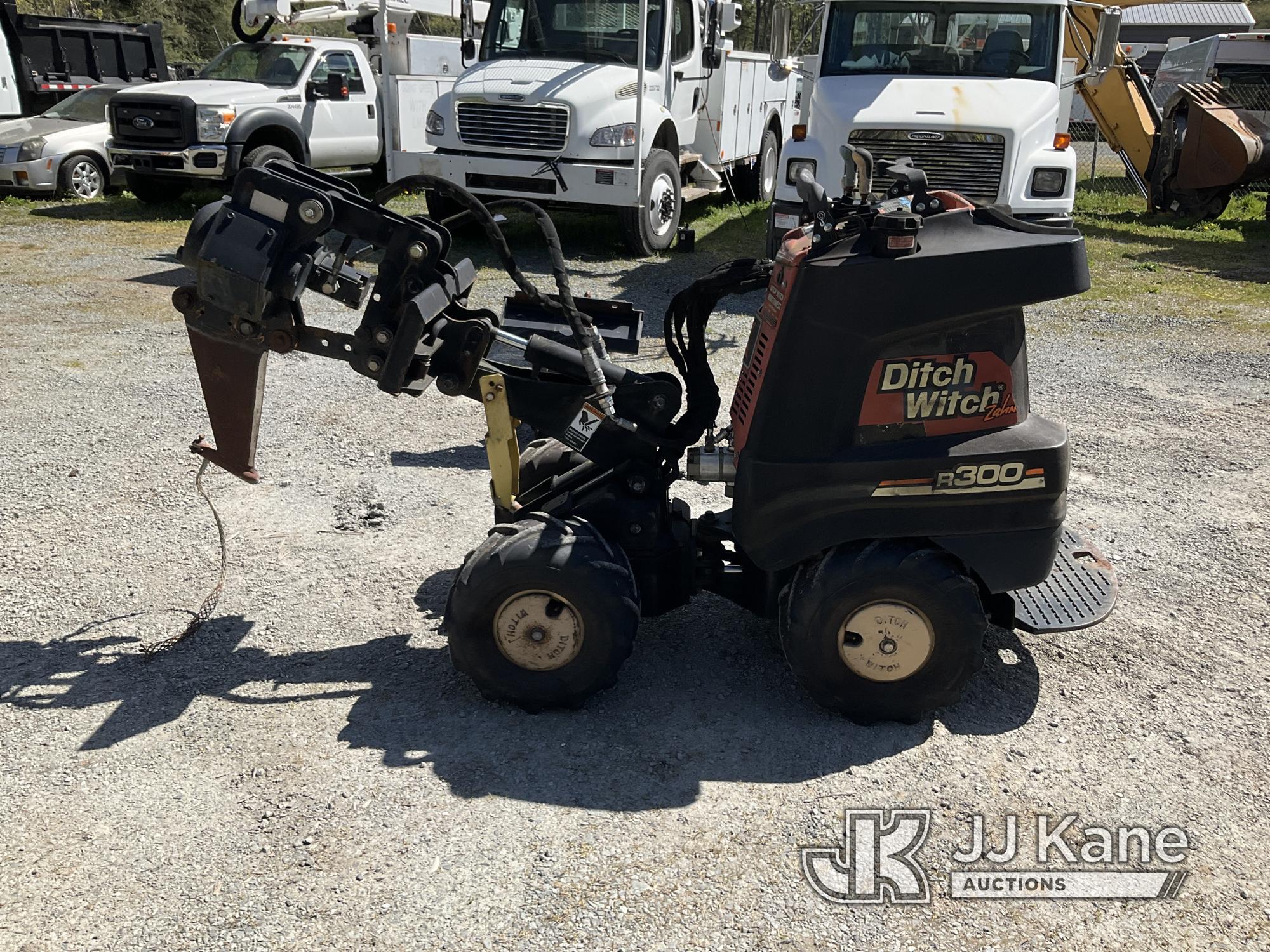 (Tacoma, WA) 2010 Ditch Witch R300 Walk-Behind Rubber Tired Trencher Runs, Moves & Operates