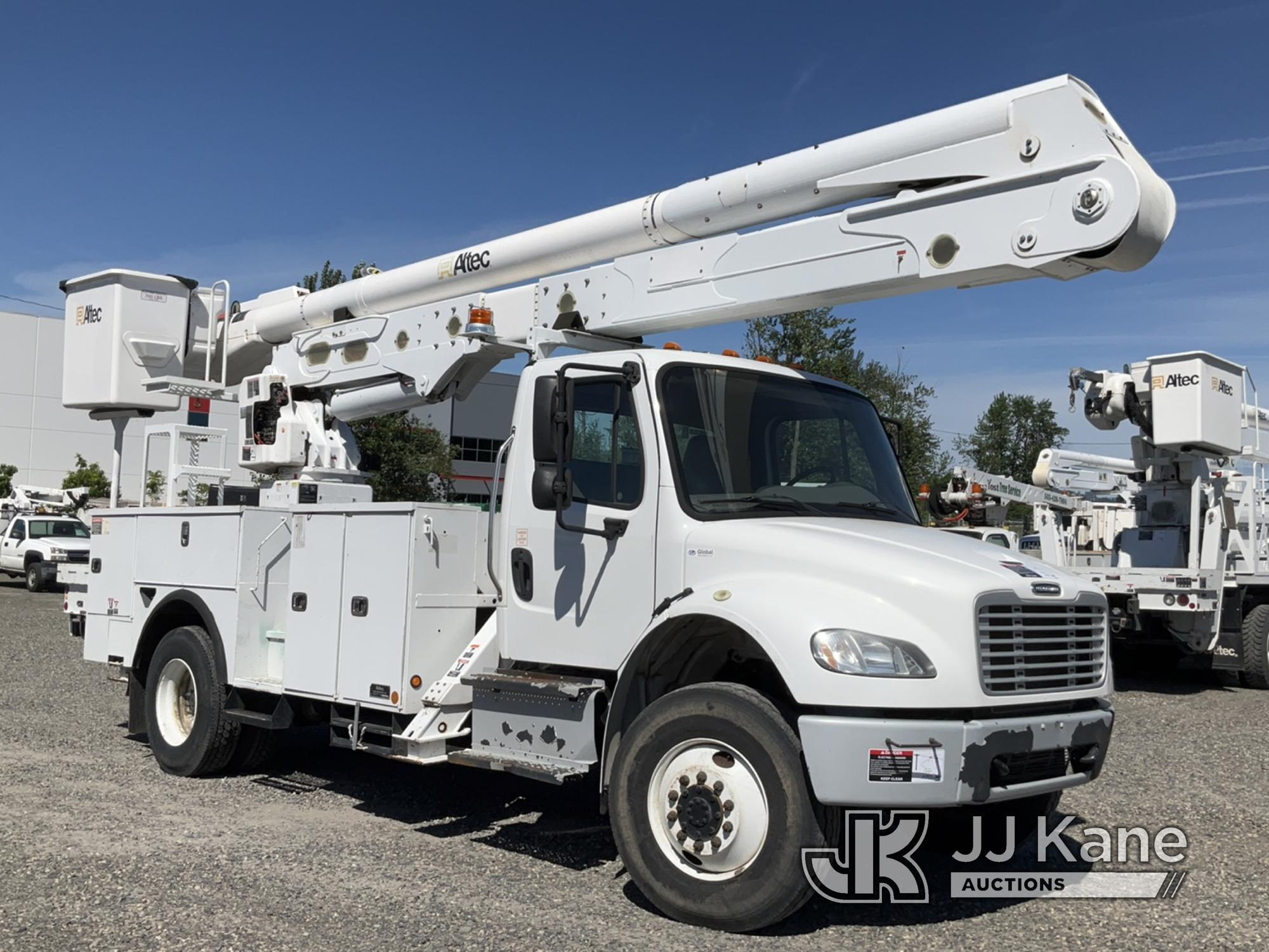 (Portland, OR) Altec AA55, Material Handling Bucket Truck rear mounted on 2015 Freightliner M2 106 4