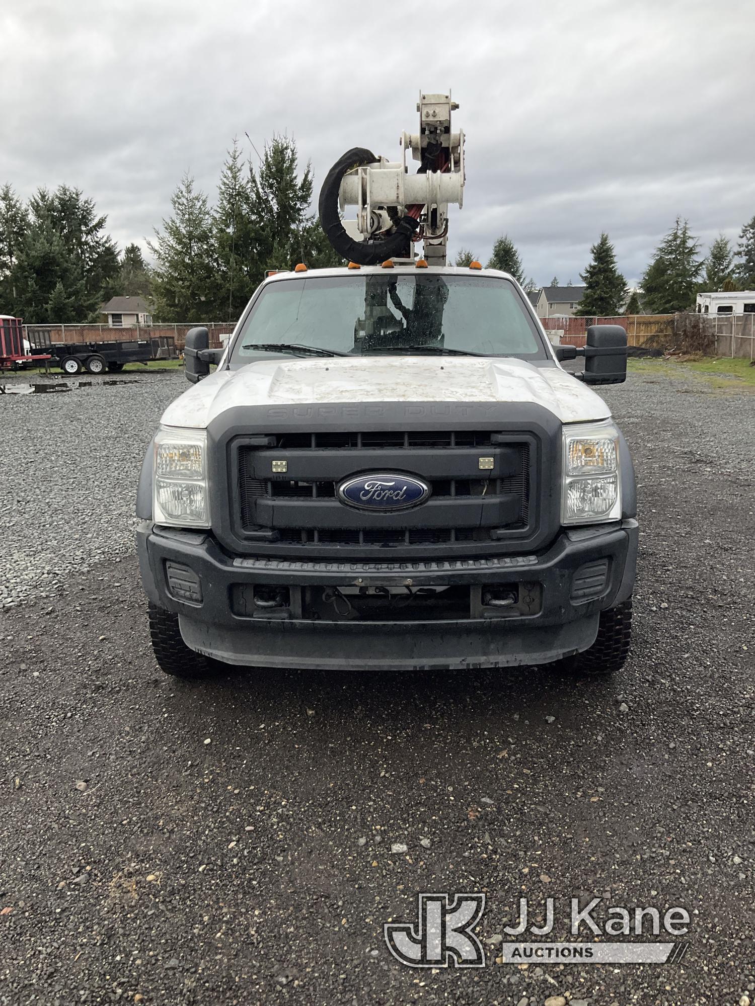 (Tacoma, WA) Altec AT37G, Articulating & Telescopic Bucket Truck mounted behind cab on 2015 Ford F55