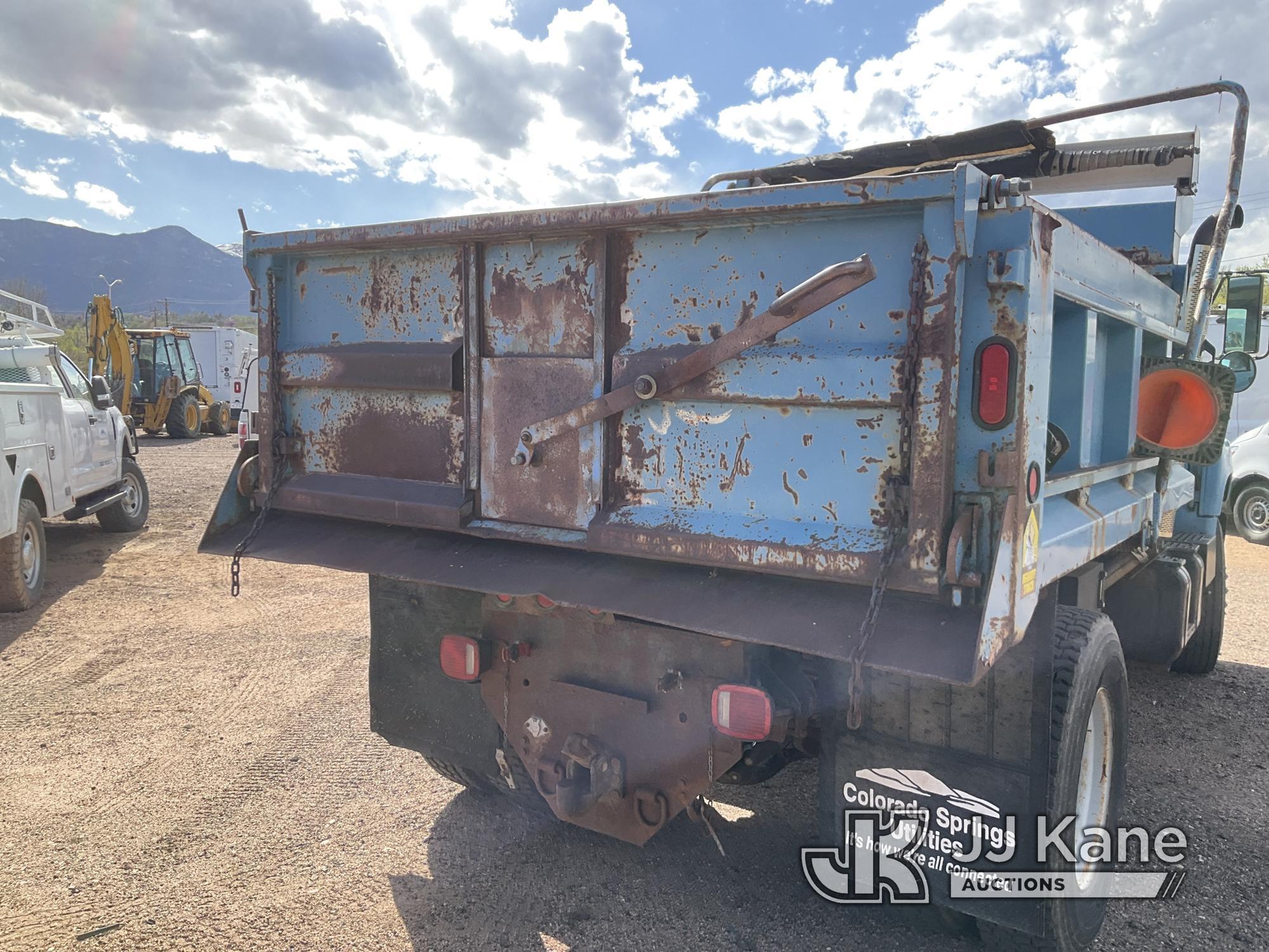 (Castle Rock, CO) 1994 GMC Topkick Dump Truck Runs & Moves) (Concrete Blocks in Dump Bed, Dump Funct