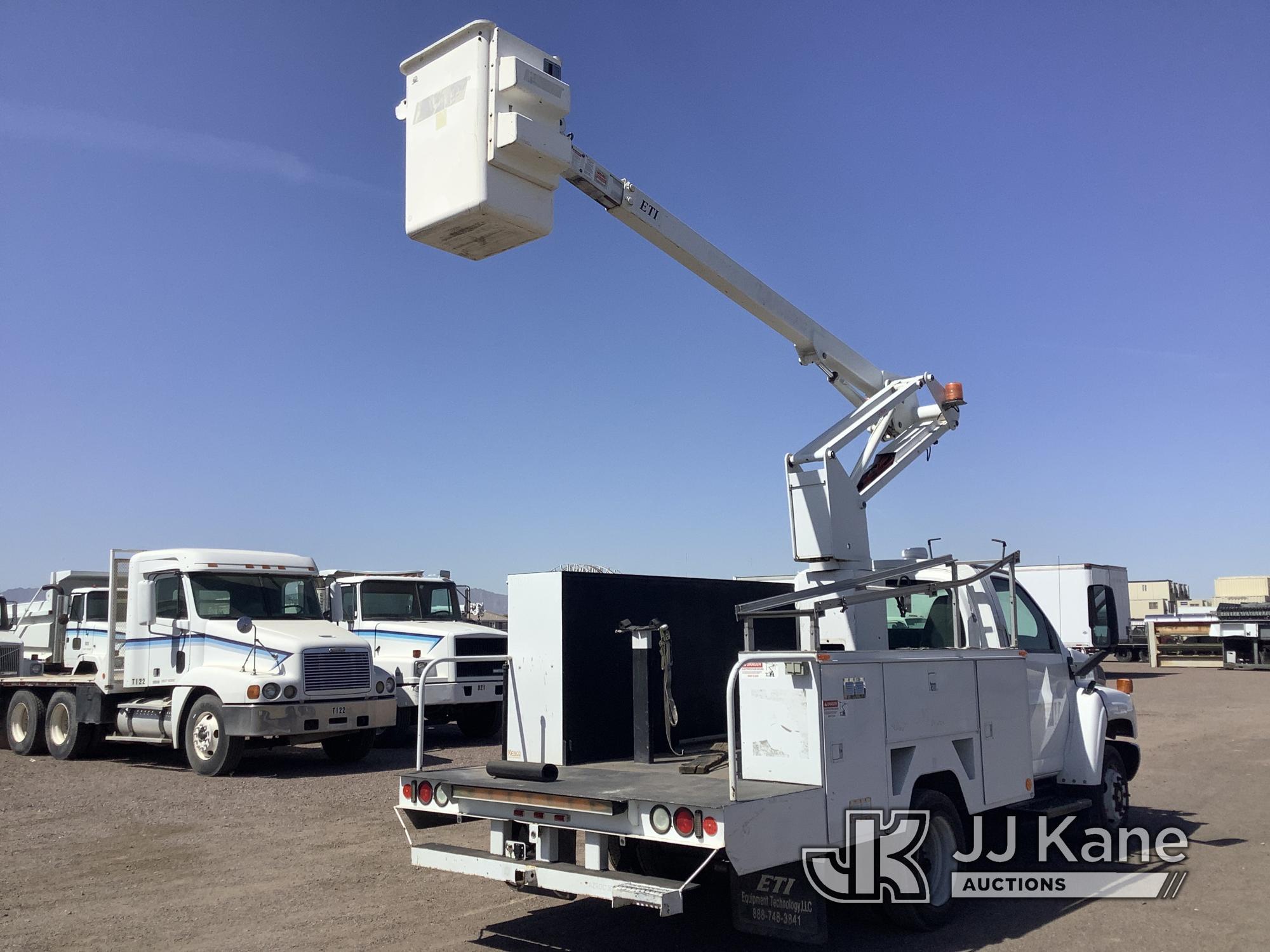 (Phoenix, AZ) ETI ETC35S-NT, Non-Insulated Bucket Truck mounted behind cab on 2008 Chevrolet C5500 U