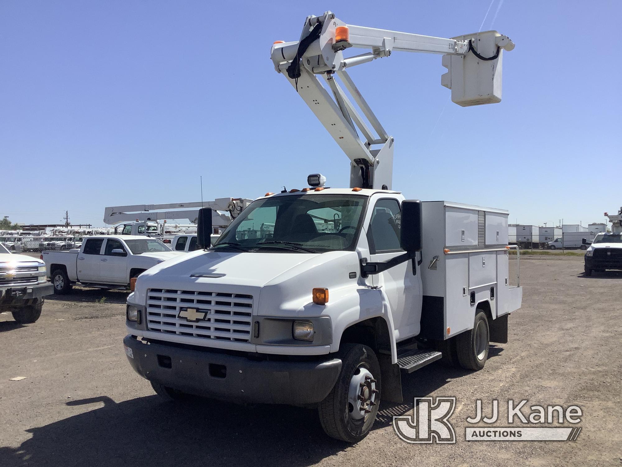 (Phoenix, AZ) ETI ETC35S-NT, Non-Insulated Bucket Truck mounted behind cab on 2008 Chevrolet C5500 U