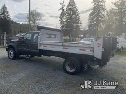 (Eatonville, WA) 2008 Ford F450 Dump Flatbed Truck Runs & Moves, Dump & Tommy Gates Operates)( Check