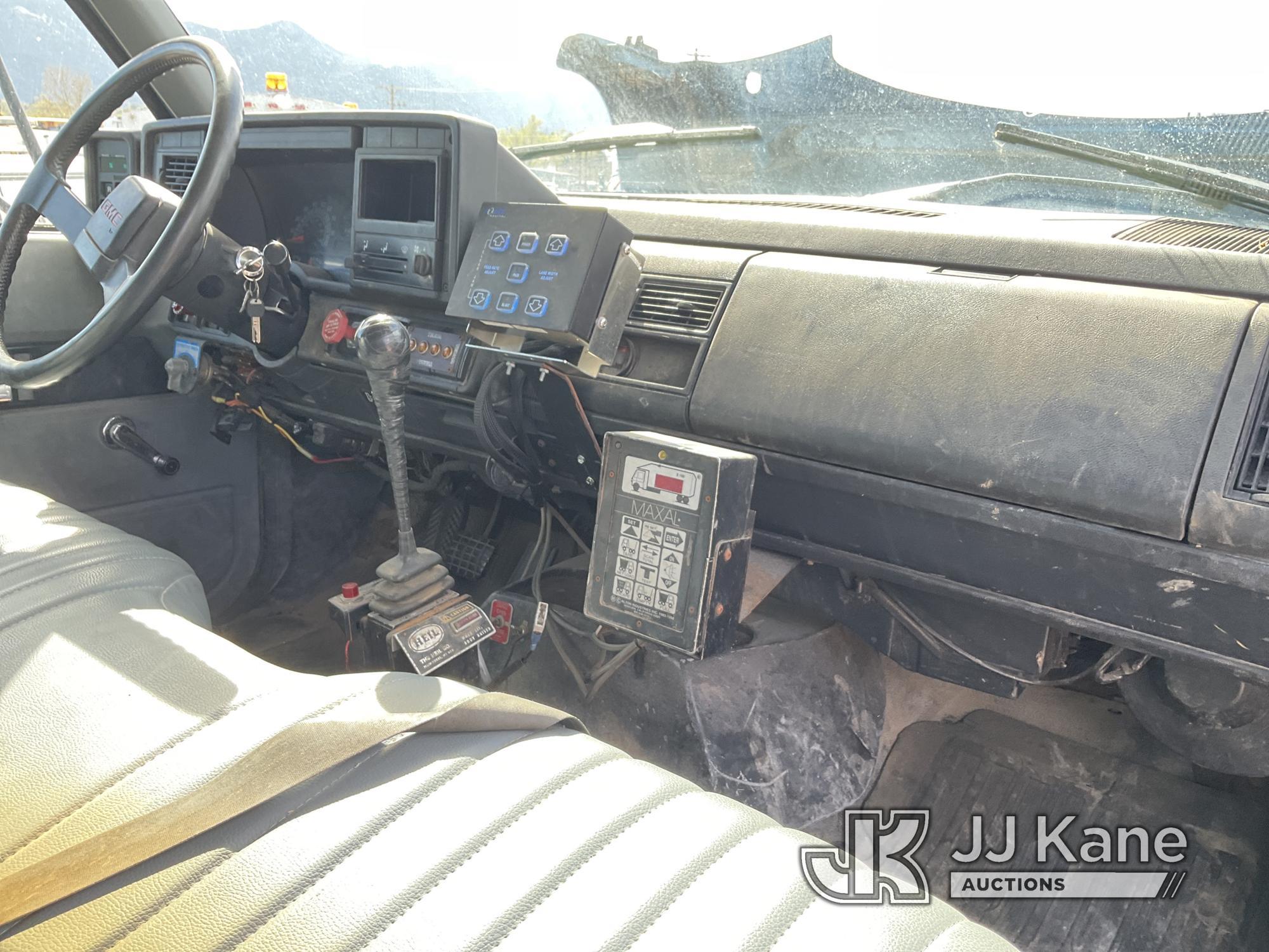 (Castle Rock, CO) 1994 GMC Topkick Dump Truck Runs & Moves) (Concrete Blocks in Dump Bed, Dump Funct