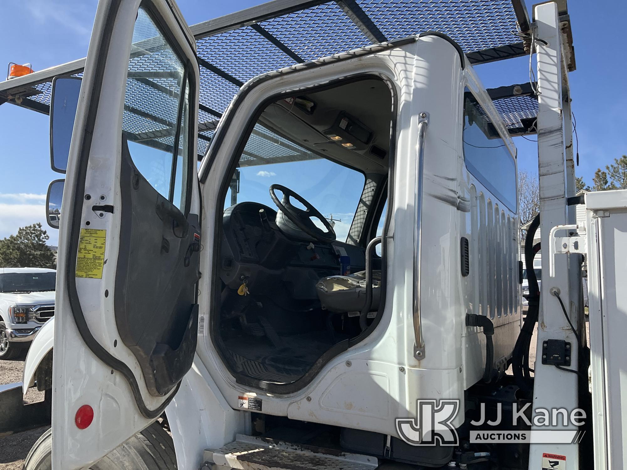 (Franktown, CO) Altec AA55-MH, Material Handling Bucket Truck rear mounted on 2012 Freightliner M2 1