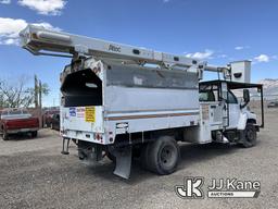 (Albuquerque, NM) Altec LRV56, Over-Center Bucket Truck mounted behind cab on 2008 GMC C7500 Chipper