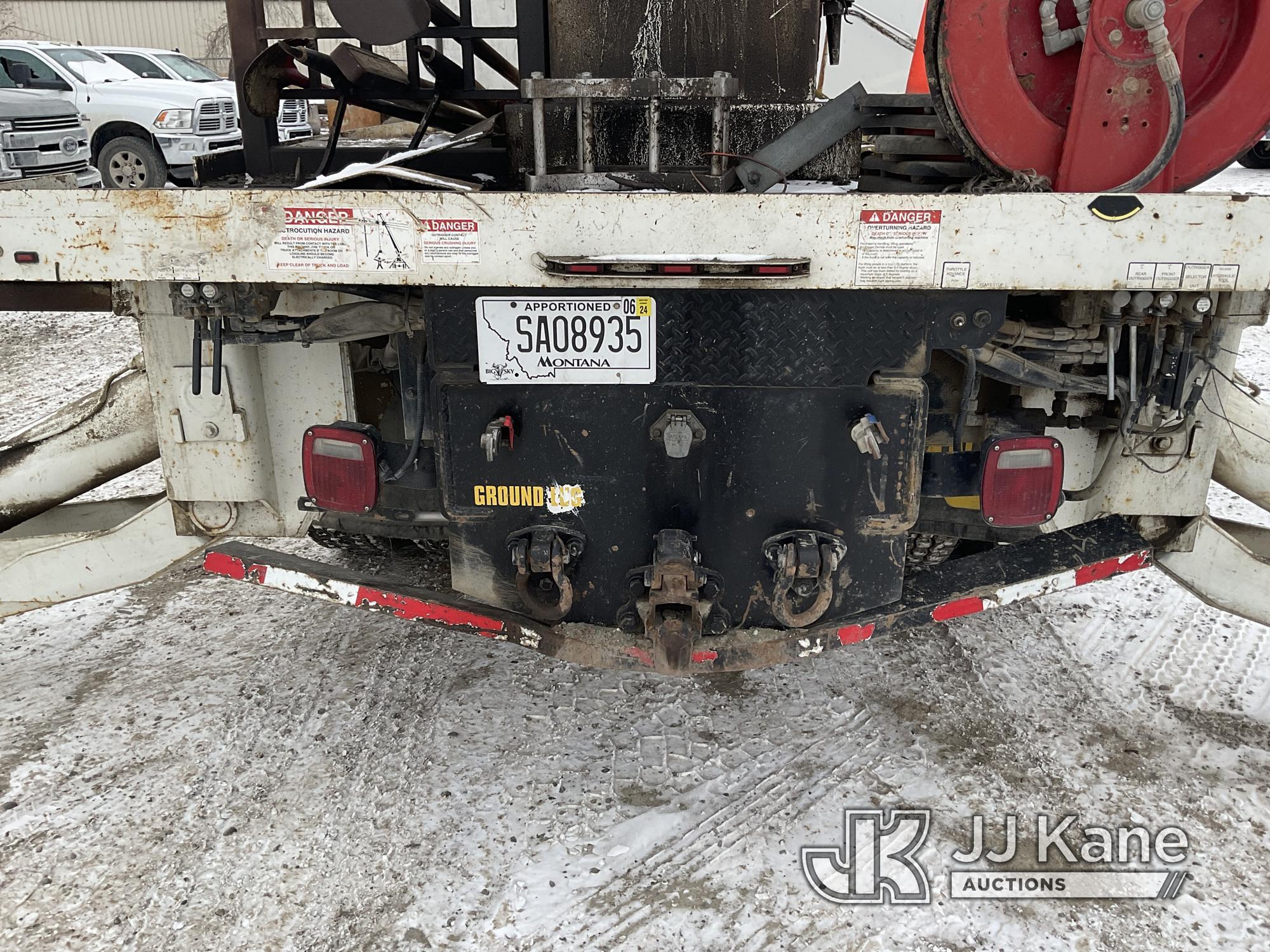 (Laurel, MT) Telelect General, Digger Derrick rear mounted on 2015 Freightliner 108SD 6x6 Flatbed/Ut