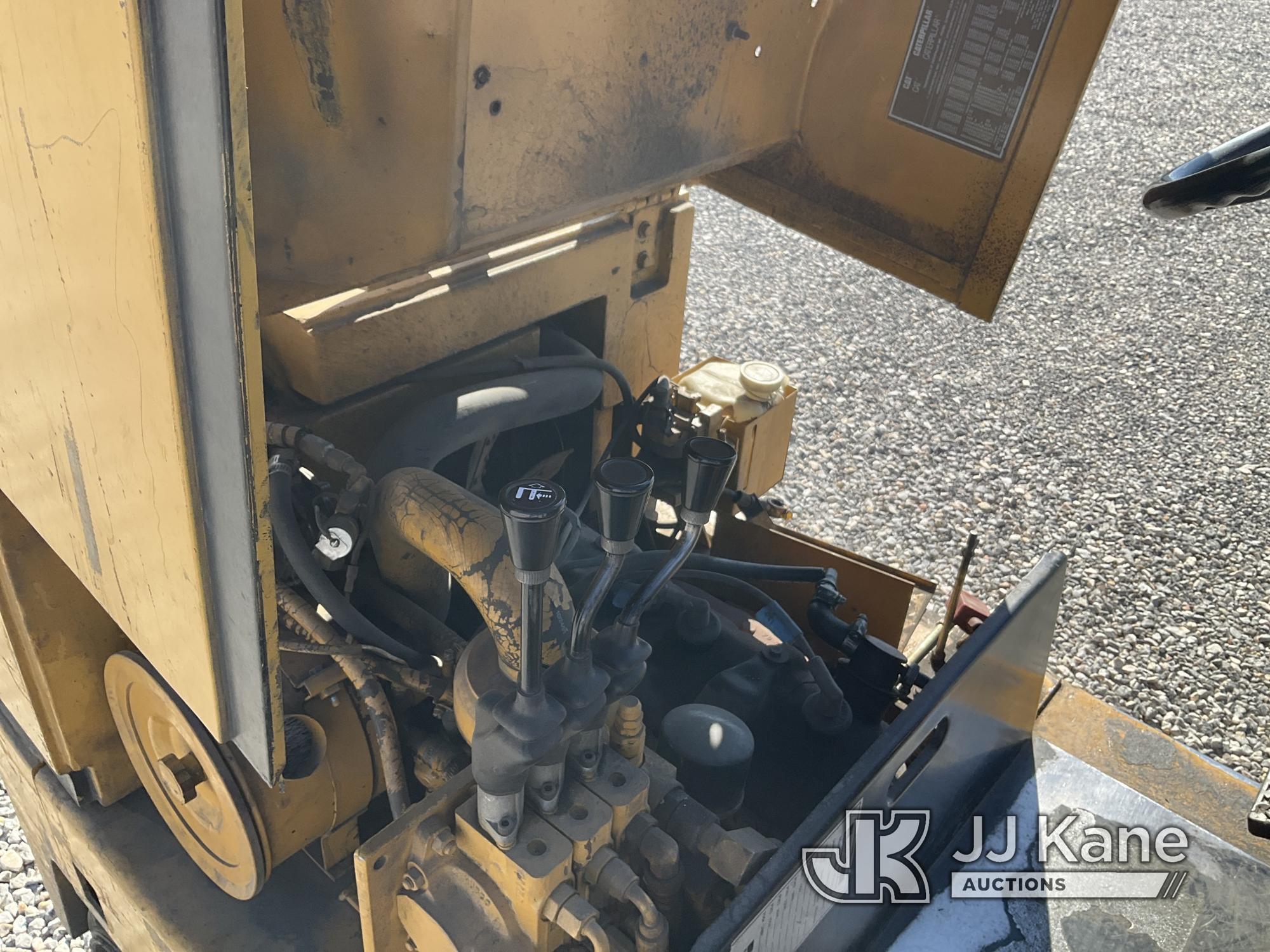 (Las Vegas, NV) 1992 Cat T30D Solid Tired Forklift, 3,000 Lb. Missing LPG Tank No Battery, Jump To S