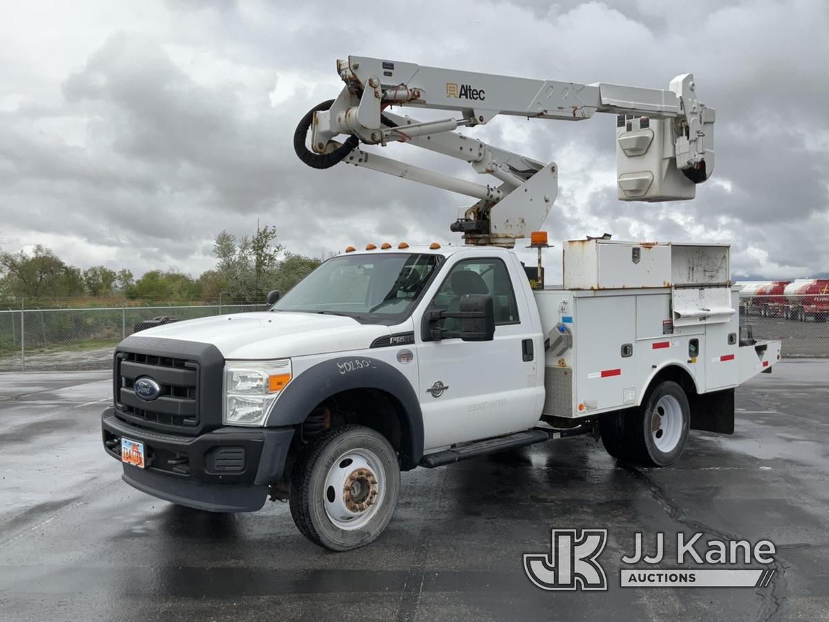 (Salt Lake City, UT) Altec AT37G, mounted behind cab on 2016 Ford F550 4x4 Service Truck Runs, Moves