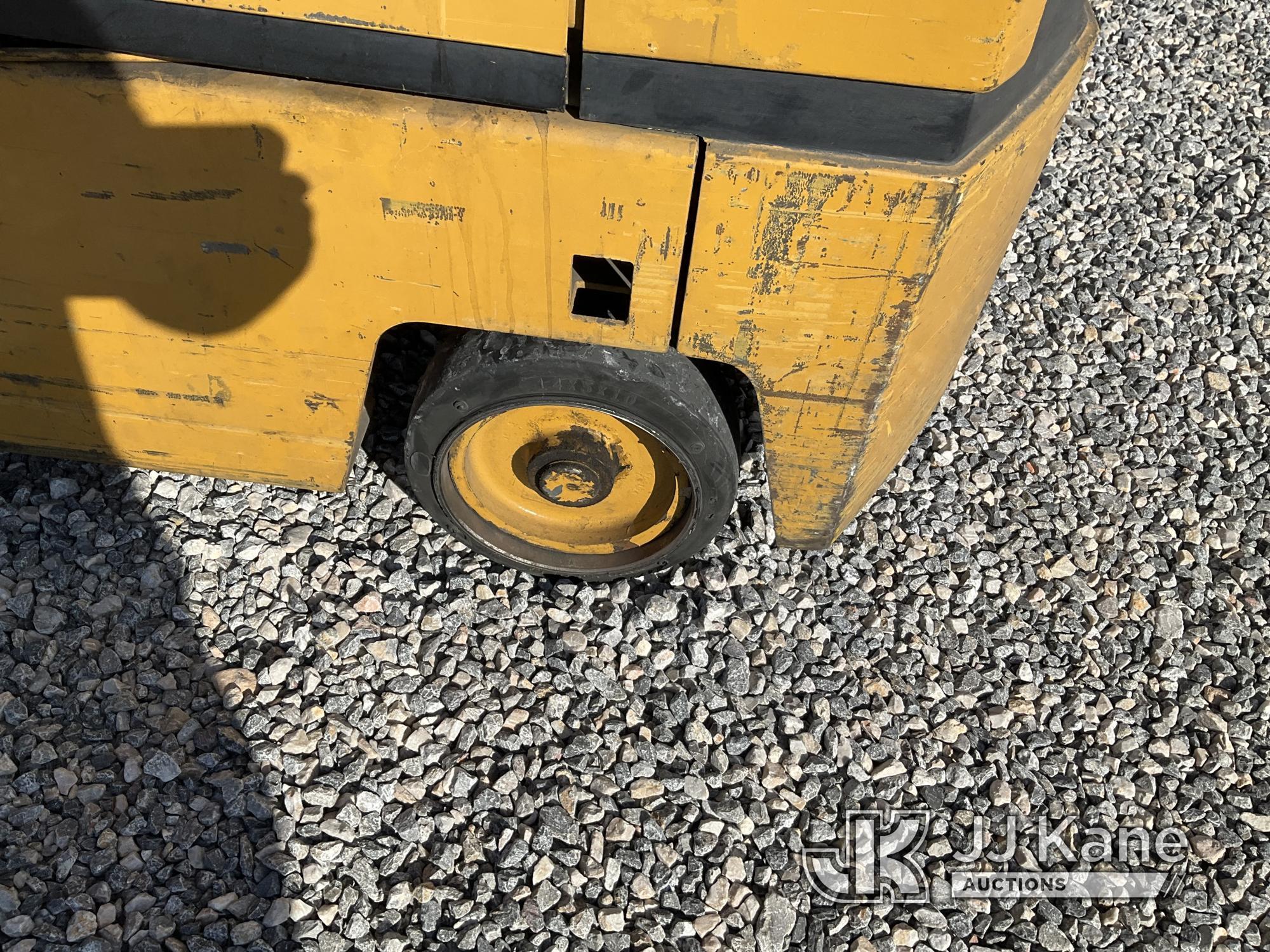 (Las Vegas, NV) 1992 Cat T30D Solid Tired Forklift, 3,000 Lb. Missing LPG Tank No Battery, Jump To S