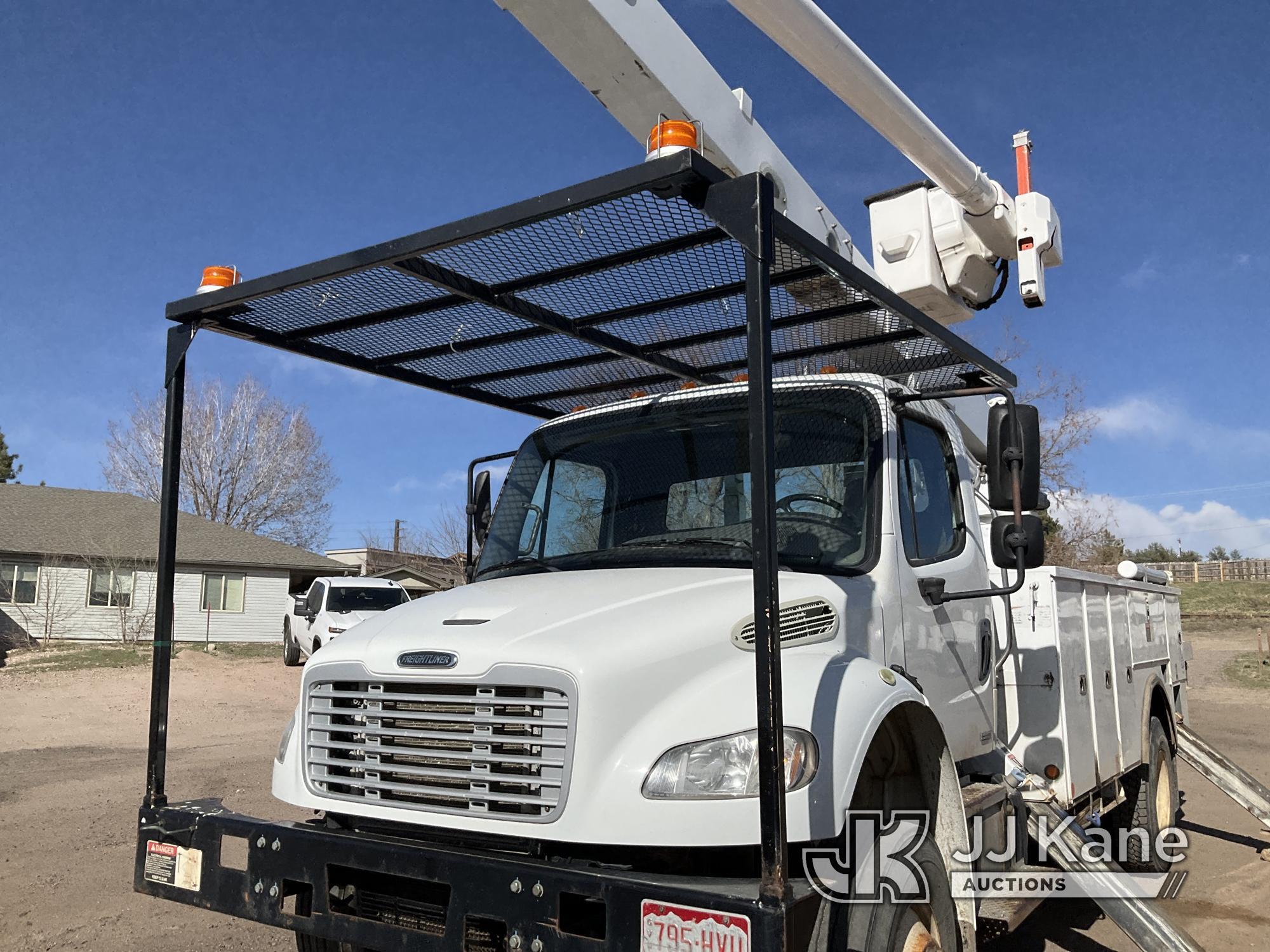 (Franktown, CO) Altec AA55-MH, Material Handling Bucket Truck rear mounted on 2012 Freightliner M2 1