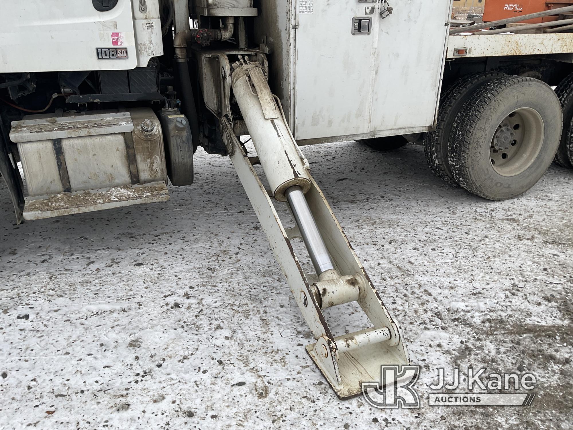 (Laurel, MT) Telelect General, Digger Derrick rear mounted on 2015 Freightliner 108SD 6x6 Flatbed/Ut