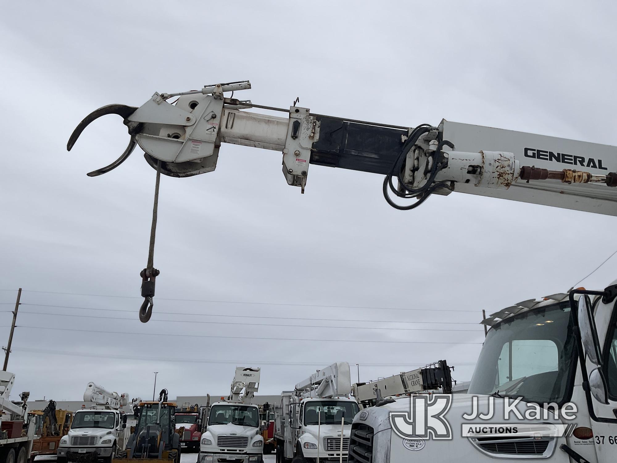 (Laurel, MT) Telelect General, Digger Derrick rear mounted on 2015 Freightliner 108SD 6x6 Flatbed/Ut