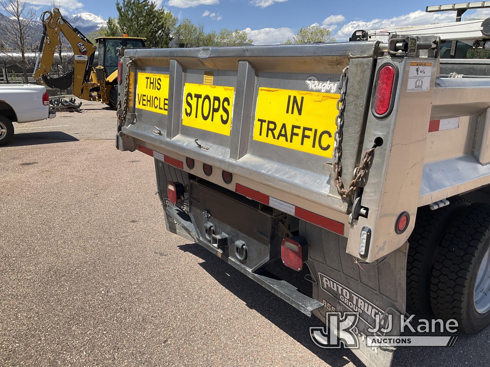 (Castle Rock, CO) 2017 Ford F550 4x4 Dump Truck Runs, Moves & Operates.  Per Seller: Crane and Dump