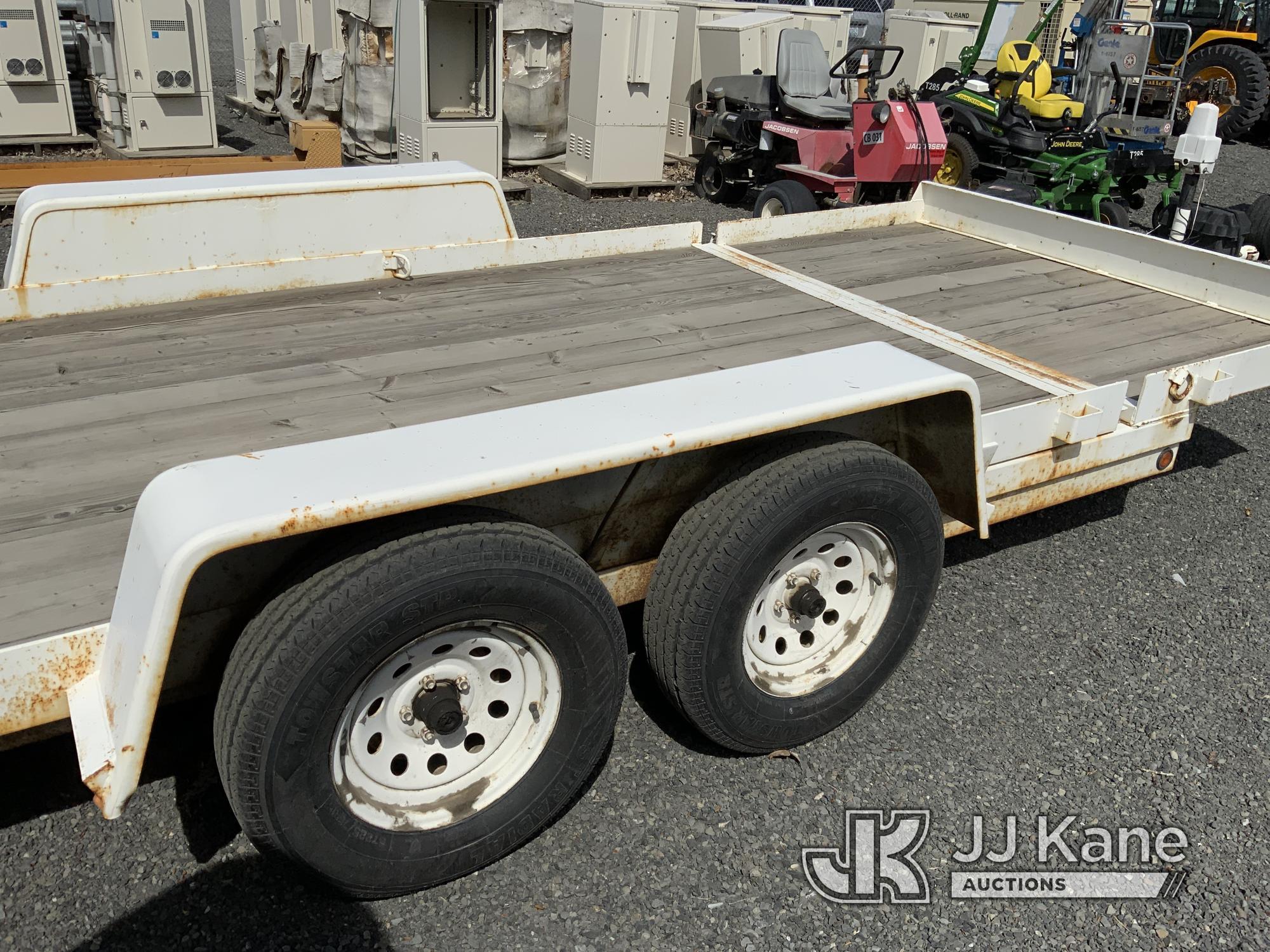 (Ephrata, WA) 2000 Dressan Tilt-top Tagalong Equipment Trailer, 16 feet deck length (split 4 foot ti