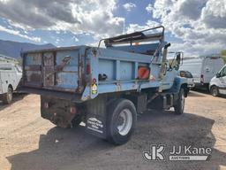 (Castle Rock, CO) 1994 GMC Topkick Dump Truck Runs & Moves) (Concrete Blocks in Dump Bed, Dump Funct