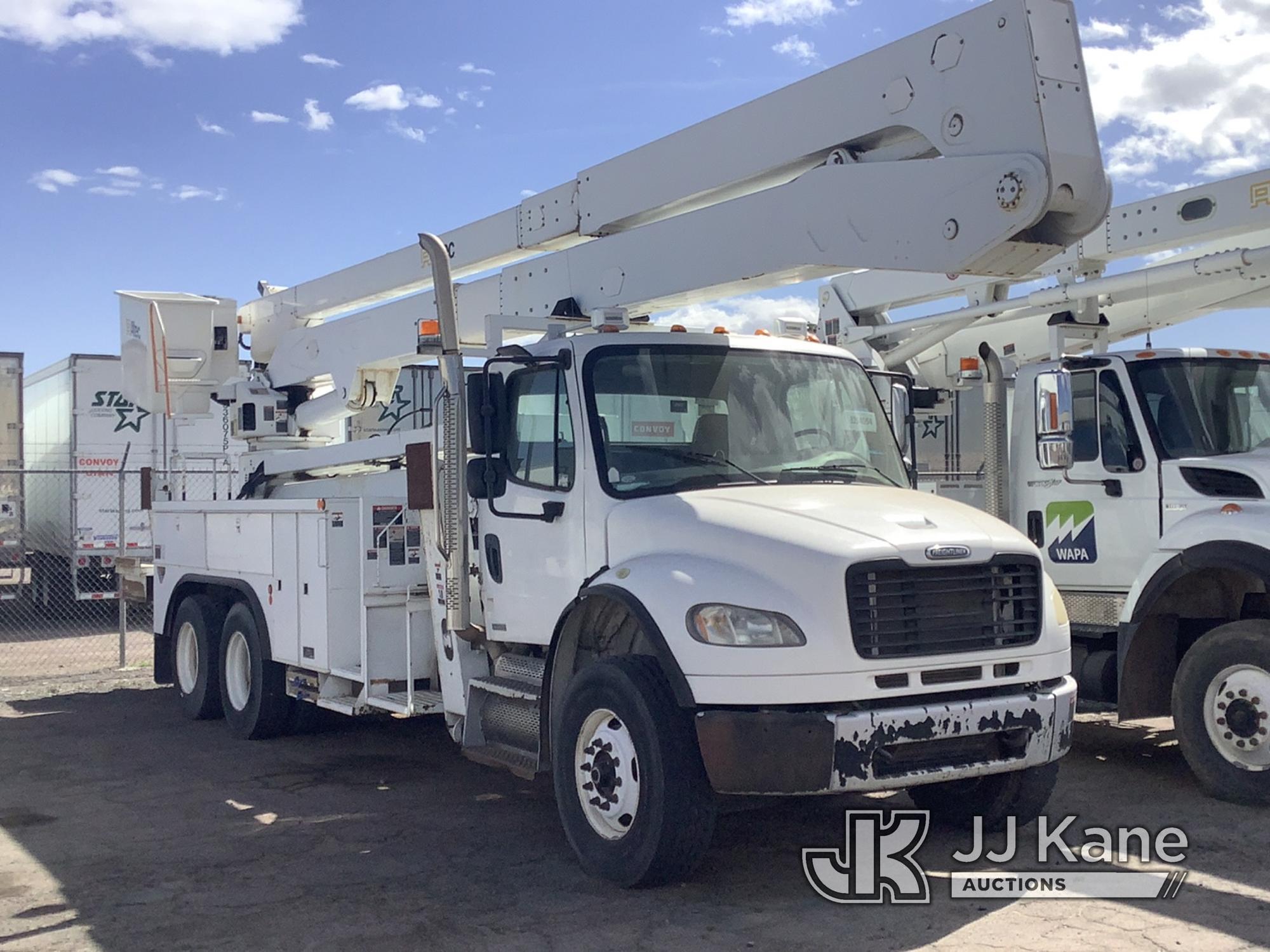 (Phoenix, AZ) Altec A77T-E93, Material Handling Elevator Bucket Truck rear mounted on 2009 Freightli