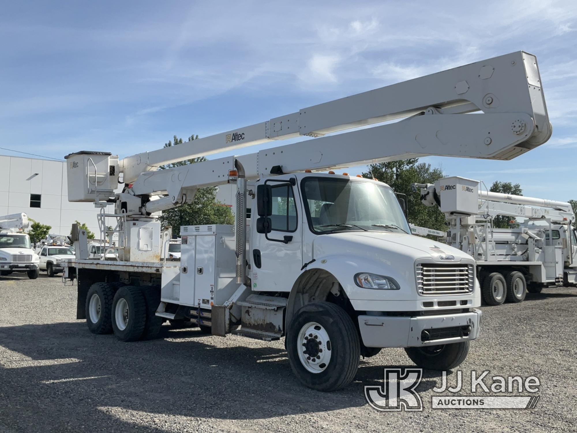 (Portland, OR) Altec A77-T, Articulating & Telescopic Material Handling Bucket Truck rear mounted on