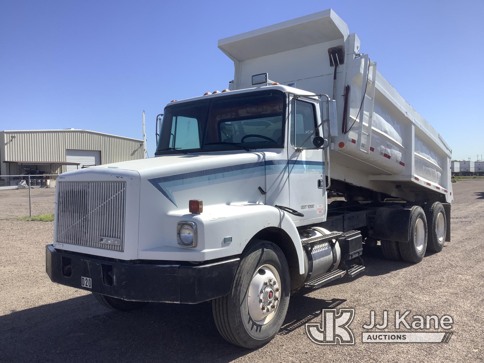 (Phoenix, AZ) 1990 WhiteGMC WG T/A Dump Truck Runs & Moves, Upper Operates