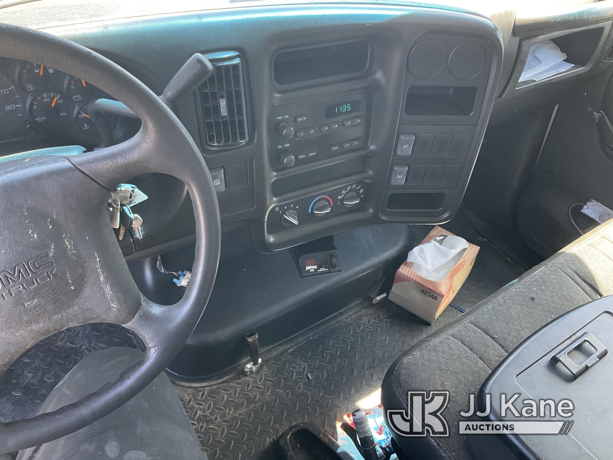 (Tacoma, WA) 2007 GMC C4500 Dump Debris Truck Runs & Moves) (Dump Controls Damaged, Condition Unknow