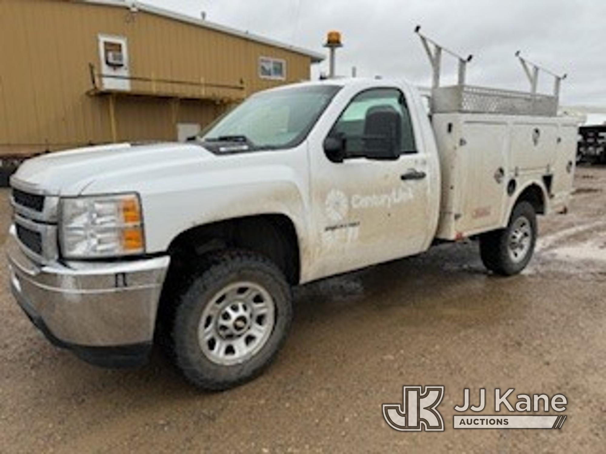 (Glendive, MT) 2011 Chevrolet Silverado 3500HD 4x4 Service Truck Runs & Moves)(Transmission Noise, T