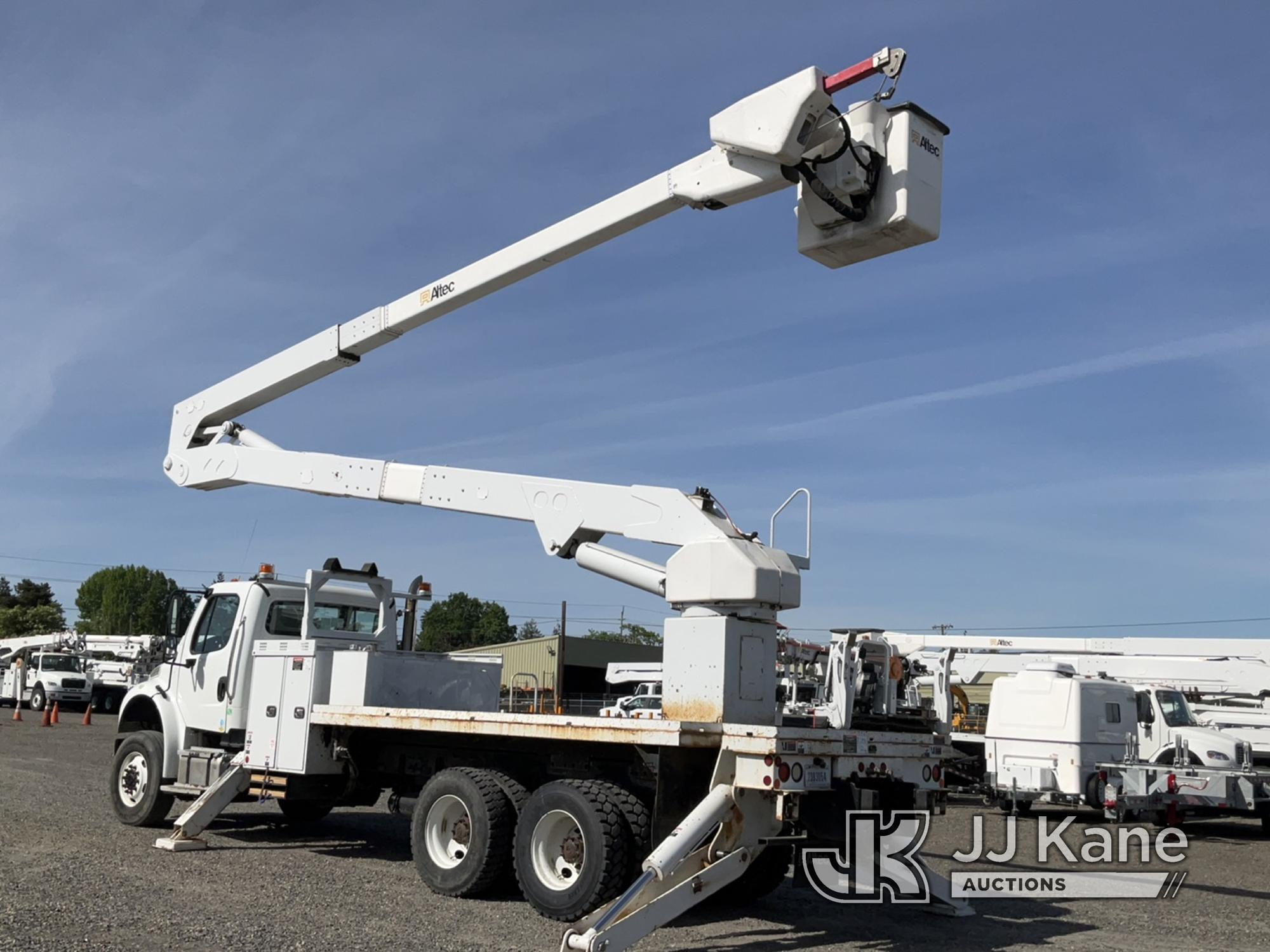 (Portland, OR) Altec A77-T, Articulating & Telescopic Material Handling Bucket Truck rear mounted on