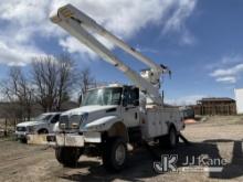 (Franktown, CO) Altec AA755-MH, Material Handling Bucket Truck rear mounted on 2003 International 44