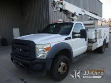 (Bakersfield, CA) Altec AT200-A, Telescopic Non-Insulated Bucket mounted behind cab on 2012 Ford F45