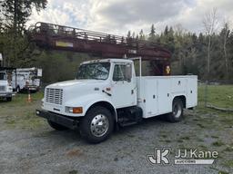 (Eatonville, WA) Wilkie 60, Ladder Truck rear mounted on 2001 International 4700 Utility Truck Not R