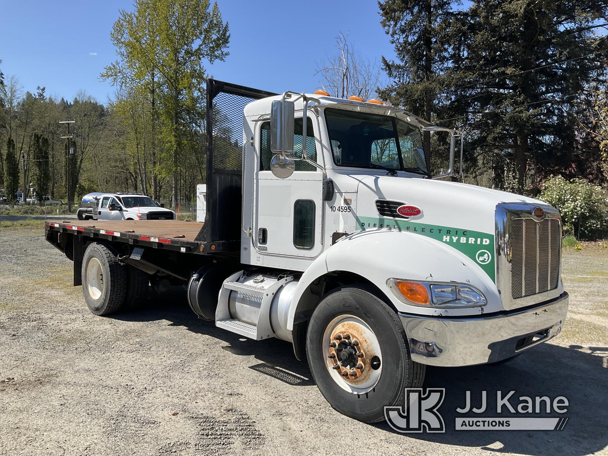 (Tacoma, WA) 2010 Peterbilt 335 Flatbed Truck Runs & Moves