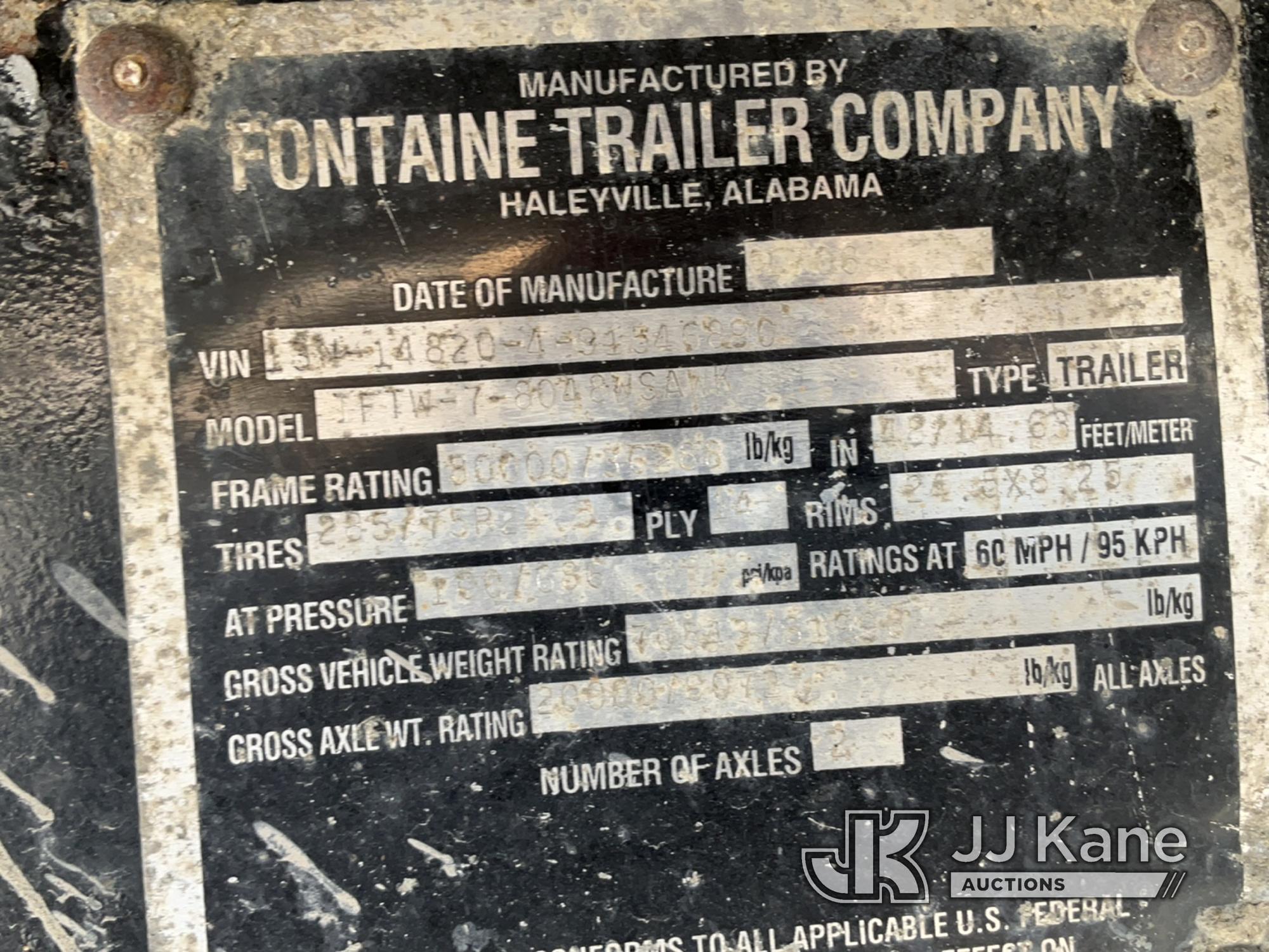(Salt Lake City, UT) 2009 Fontaine Trailer Co 48ft Flatbed Trailer Towable