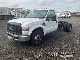 (Portland, OR) 2008 Ford F350 Cab & Chassis Runs & Moves)( Engine Runs Rough, Check Engine light on