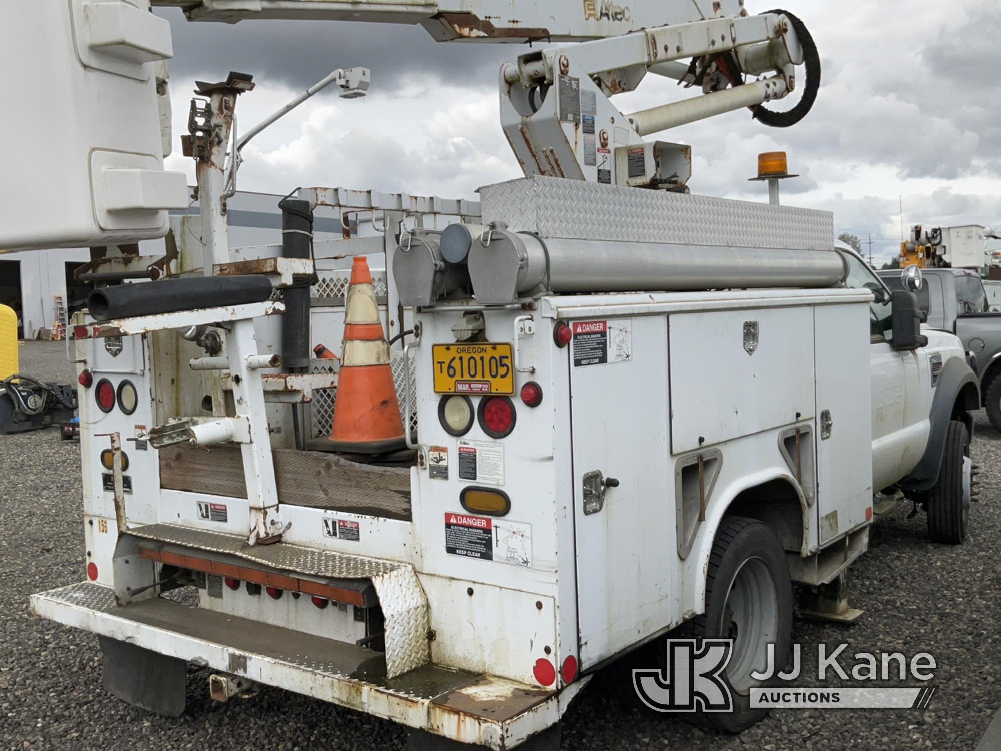 (Portland, OR) Altec AT37G, Articulating & Telescopic Bucket mounted behind cab on 2009 Ford F550 4x