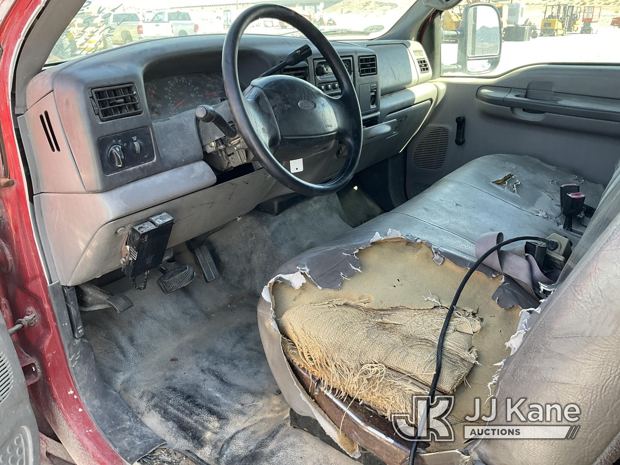 (Las Vegas, NV) 1999 Ford F450 Shifter Linkage Broken Body & Interior Damage, Jump To Start, Runs &