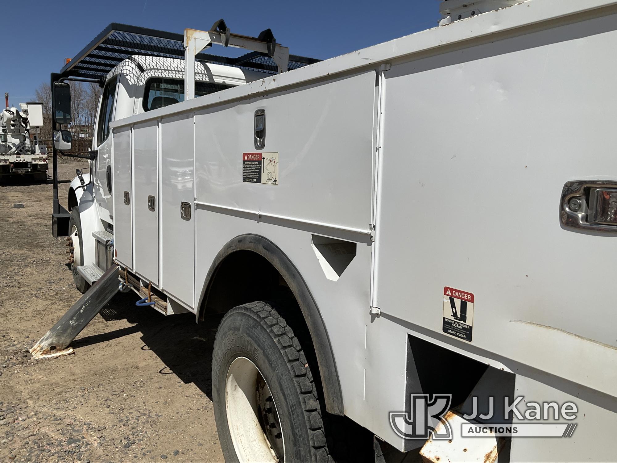 (Franktown, CO) Altec AA55-MH, Material Handling Bucket Truck rear mounted on 2011 Freightliner M2 1