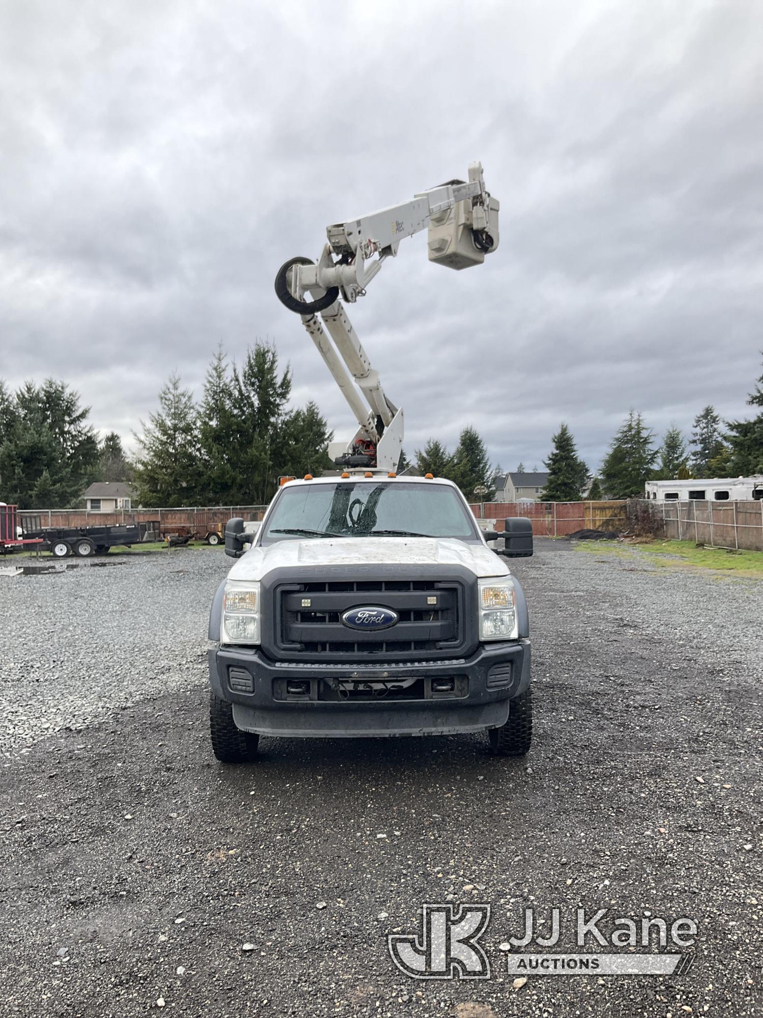 (Tacoma, WA) Altec AT37G, Articulating & Telescopic Bucket Truck mounted behind cab on 2015 Ford F55