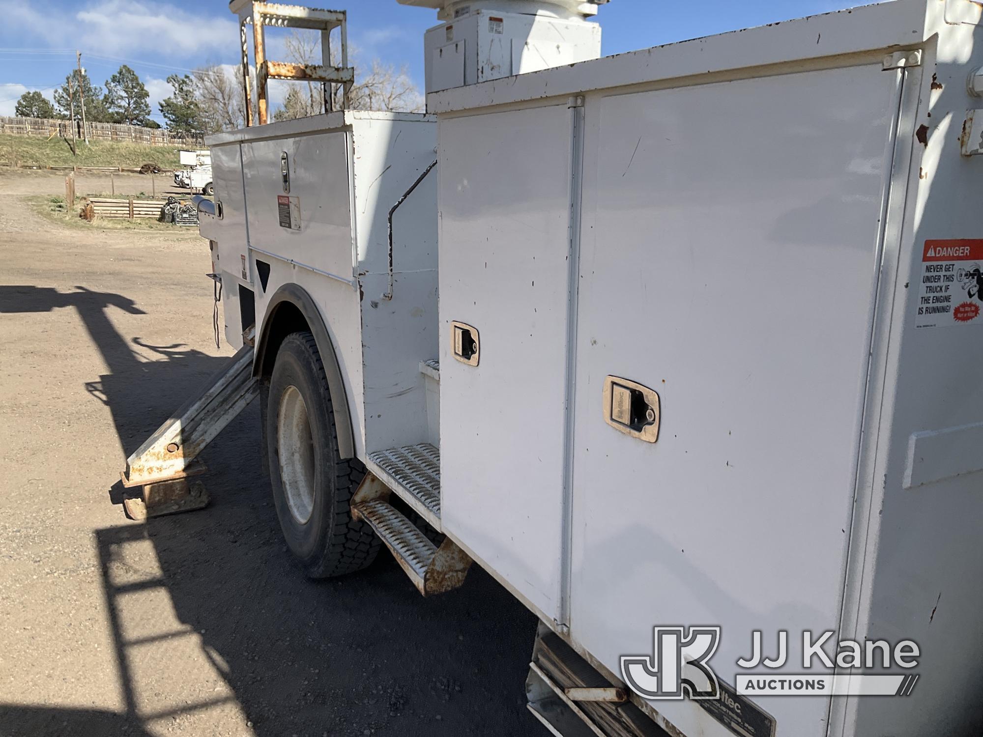 (Franktown, CO) Altec AA55-MH, Material Handling Bucket Truck rear mounted on 2012 Freightliner M2 1