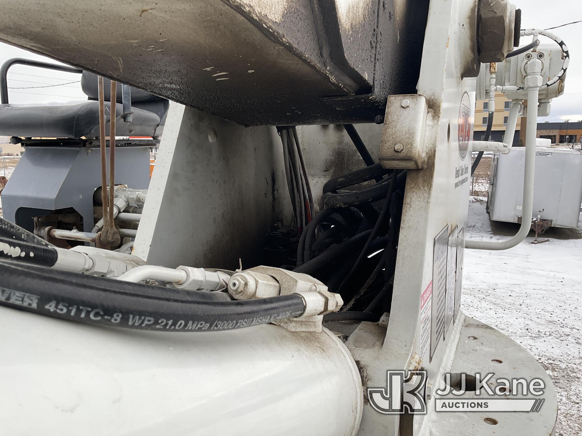 (Laurel, MT) Telelect General, Digger Derrick rear mounted on 2015 Freightliner 108SD 6x6 Flatbed/Ut