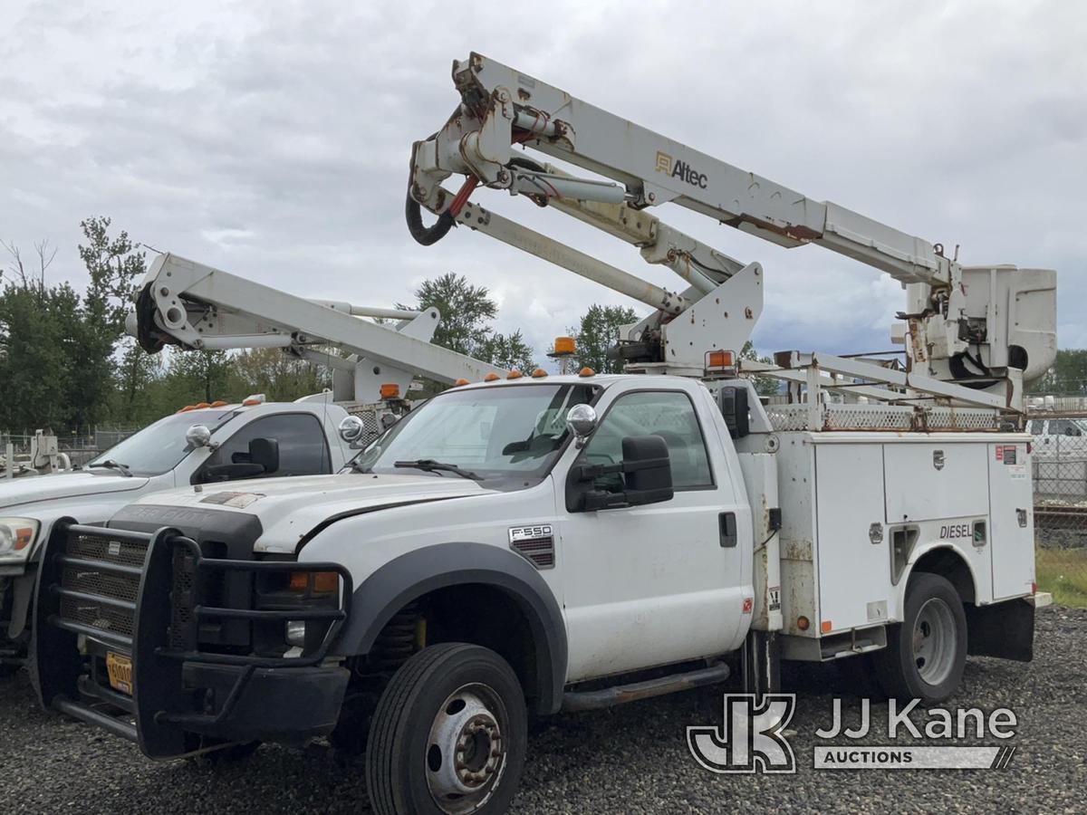 (Portland, OR) Altec AT37G, Articulating & Telescopic Bucket mounted behind cab on 2009 Ford F550 4x