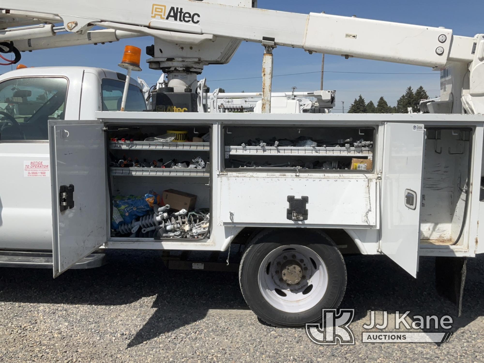 (Portland, OR) Altec AT40G, Articulating & Telescopic Bucket Truck mounted behind cab on 2016 Ford F