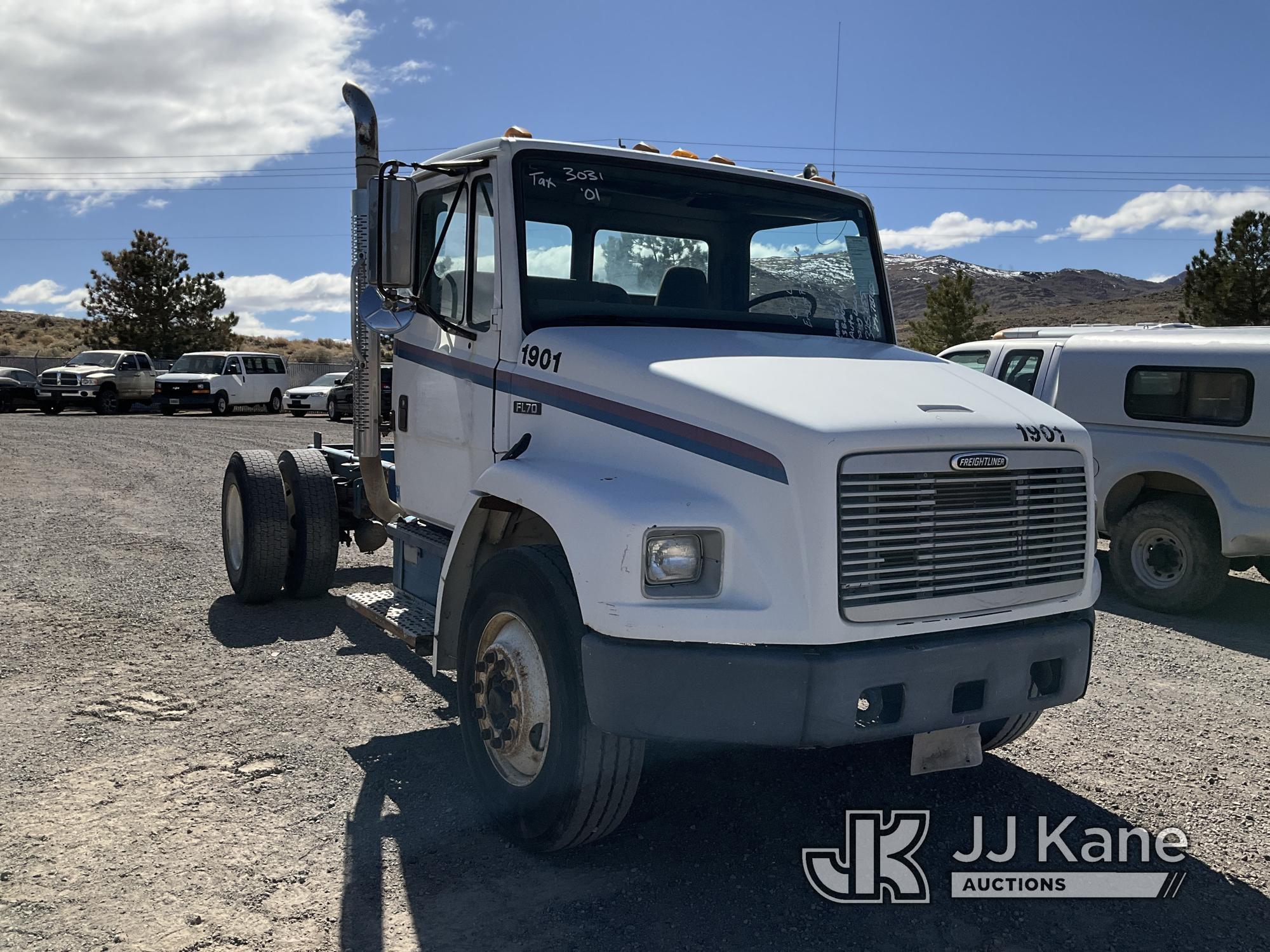 (McCarran, NV) 2001 Freightliner FL70 Cab & Chassis, Taxable, Missing Drivers Door Located In Reno N