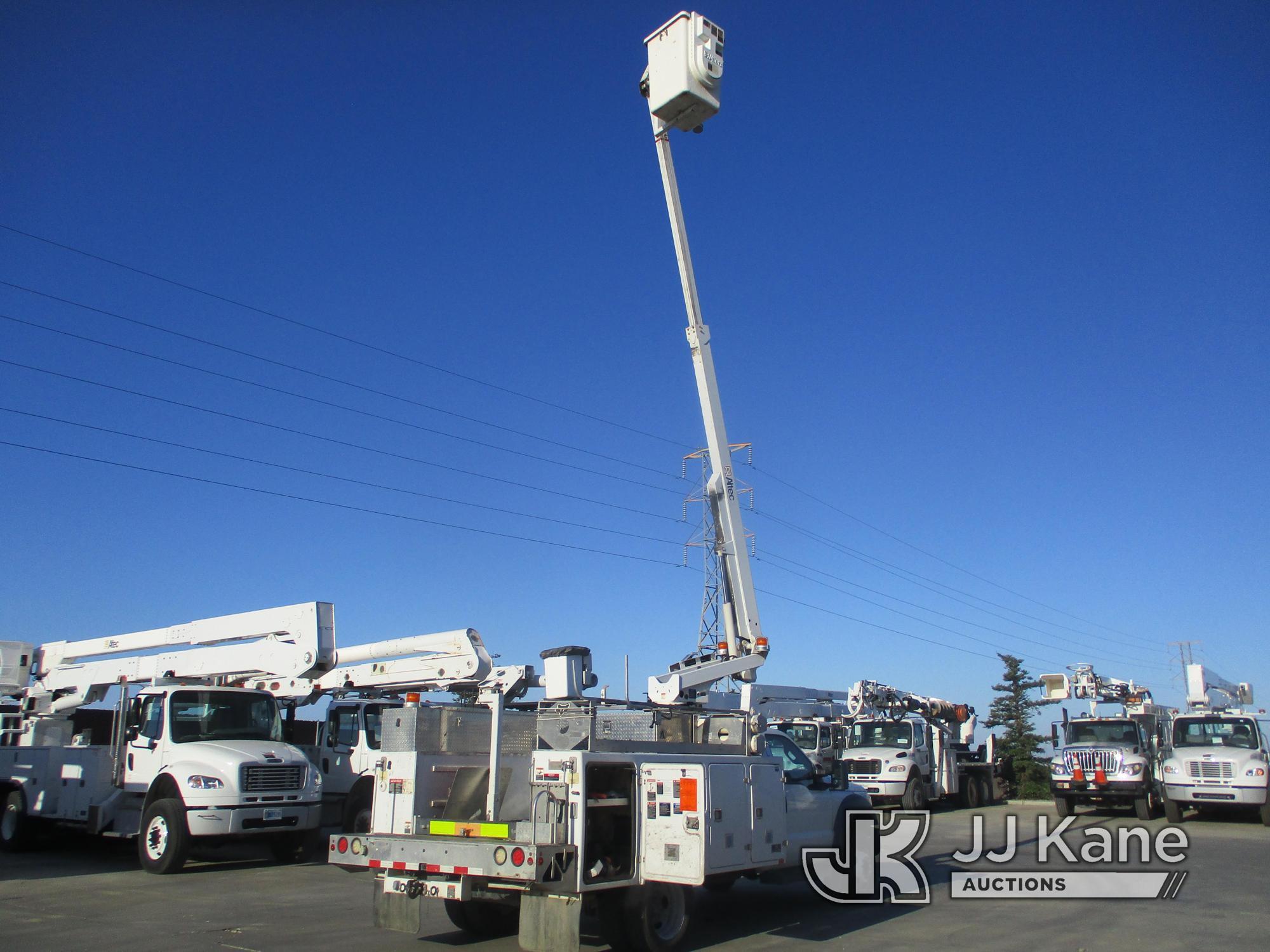(Bakersfield, CA) Altec AT200-A, Telescopic Non-Insulated Bucket mounted behind cab on 2012 Ford F45