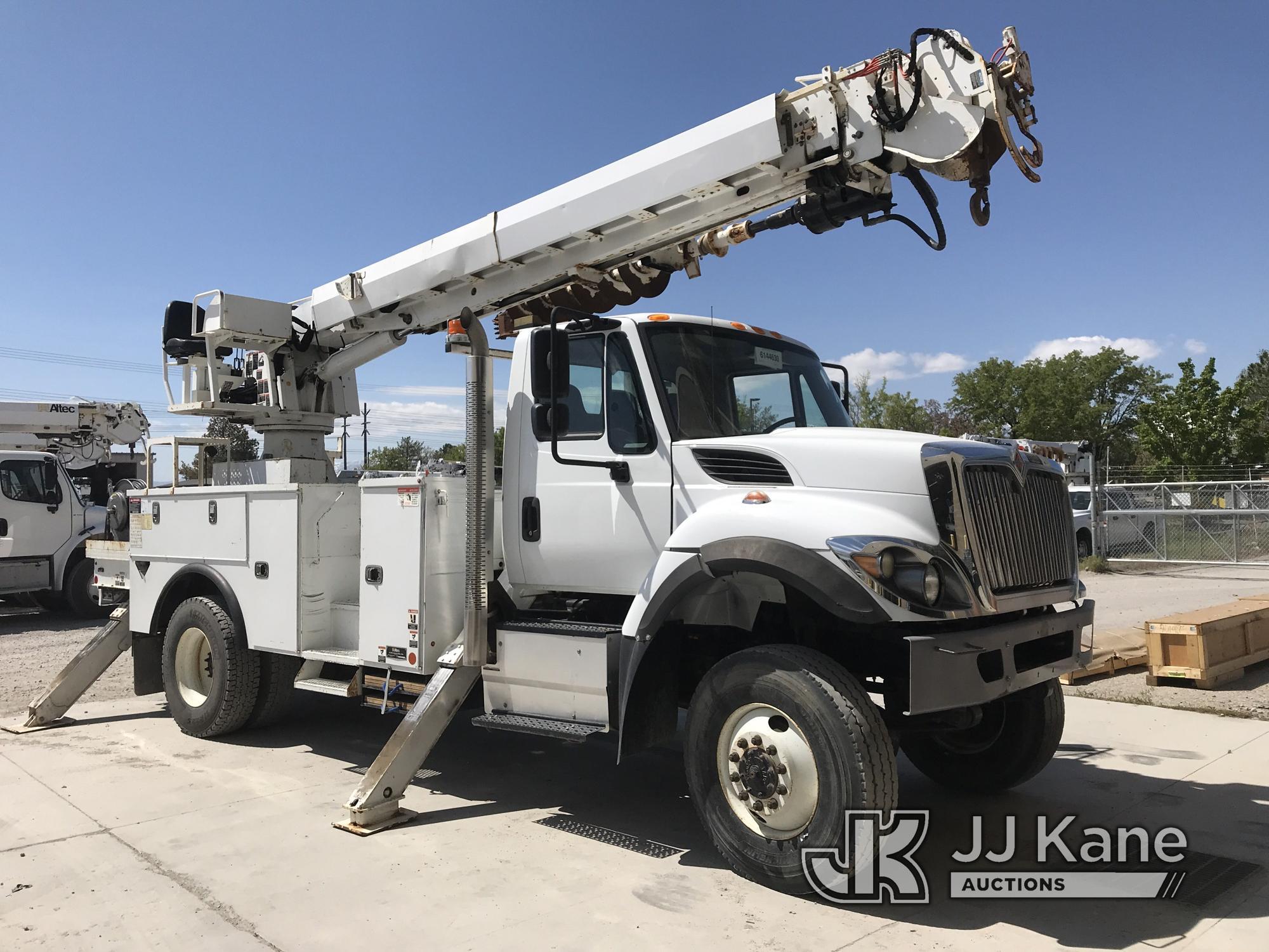 (Salt Lake City, UT) Altec DC47-TR, Digger Derrick rear mounted on 2017 International 7300 4x4 Utili