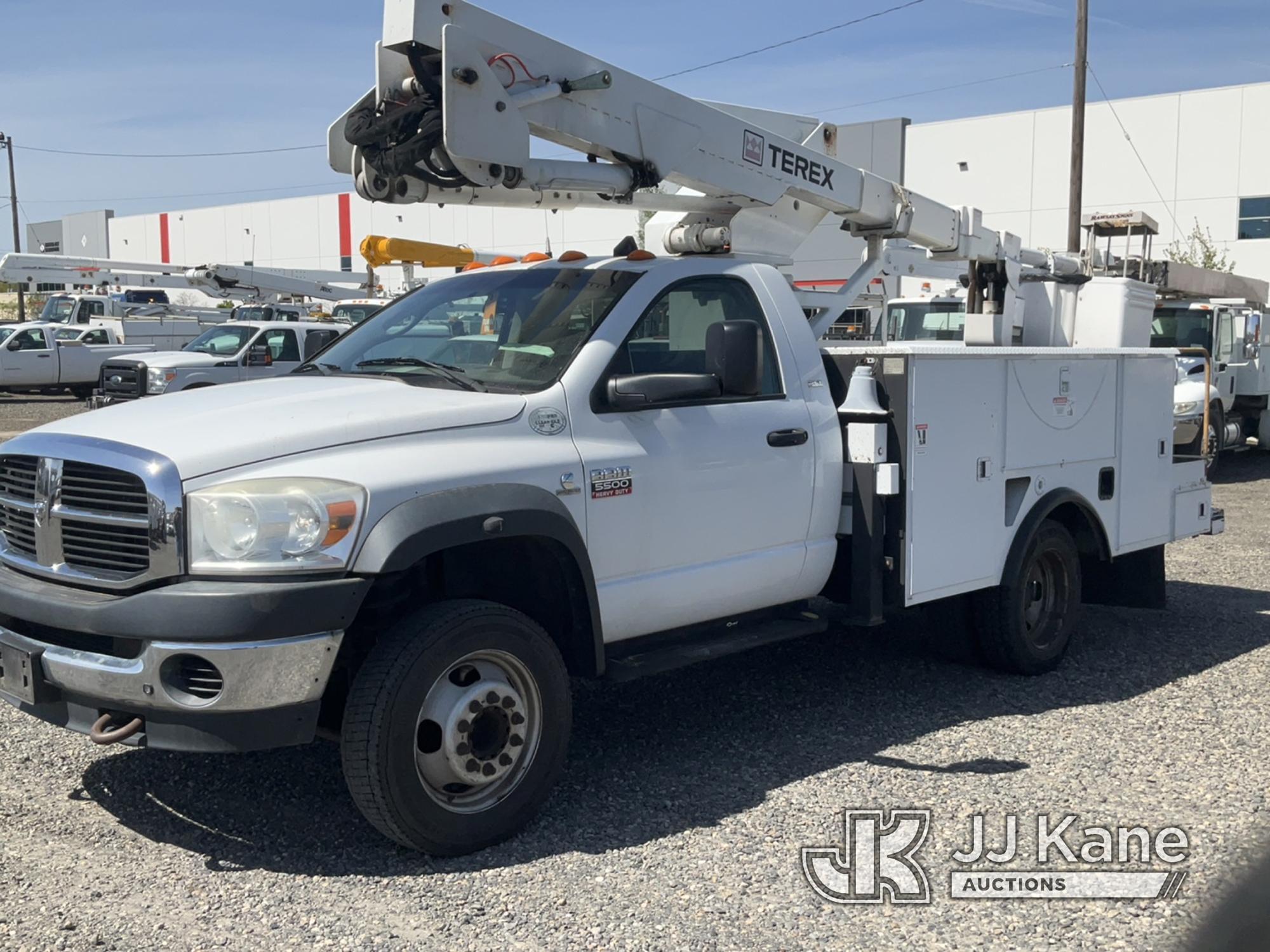 (Portland, OR) Terex/HiRanger TL38-P, Articulating & Telescopic Bucket rear mounted on 2008 Dodge Ra