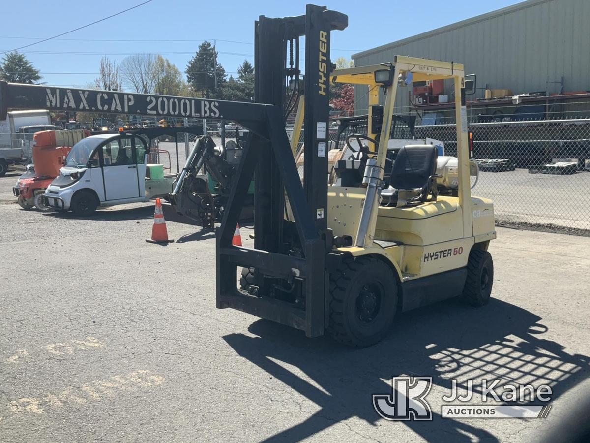 (Portland, OR) 2001 Hyster H50XM Pneumatic Tired Forklift Runs, Moves & Operates