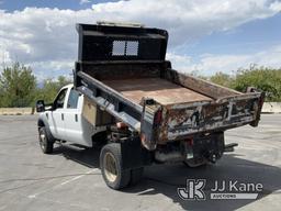 (Salt Lake City, UT) 2009 Ford F550 4x4 Crew-Cab Dump Truck Runs, Moves & Operates