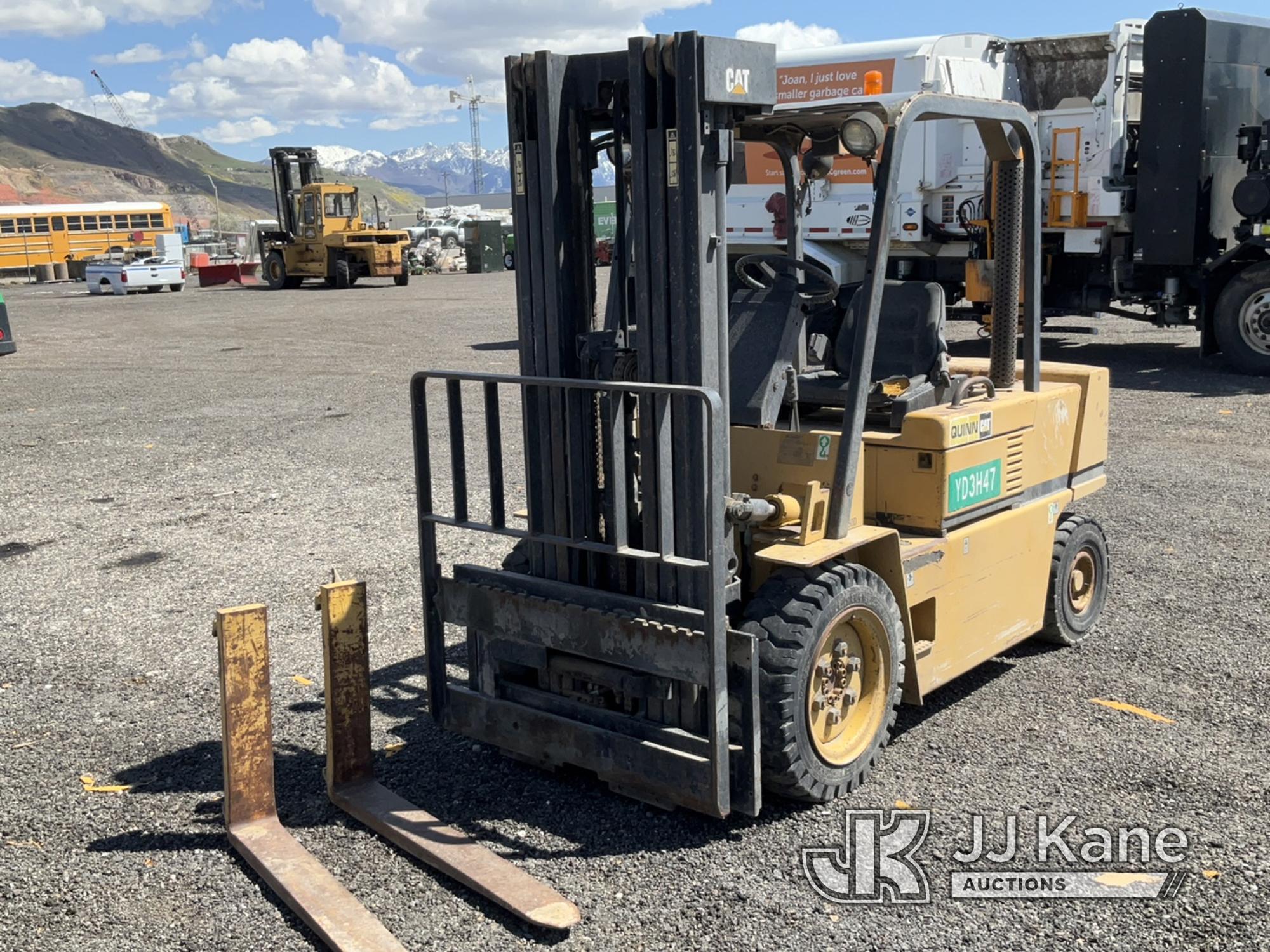 (Salt Lake City, UT) Caterpillar VC60D Forklift Cranks, Will Not Start